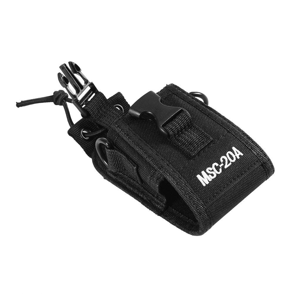 3 Pack Universal Walkie Talkie Nylon Belt Case with Adjustable Shoulder Strap - Compatible with Kenwood, Motorola & HYT Two-Way Radios (MSC-20A) - Ideal for Security, Construction & Outdoor Activities