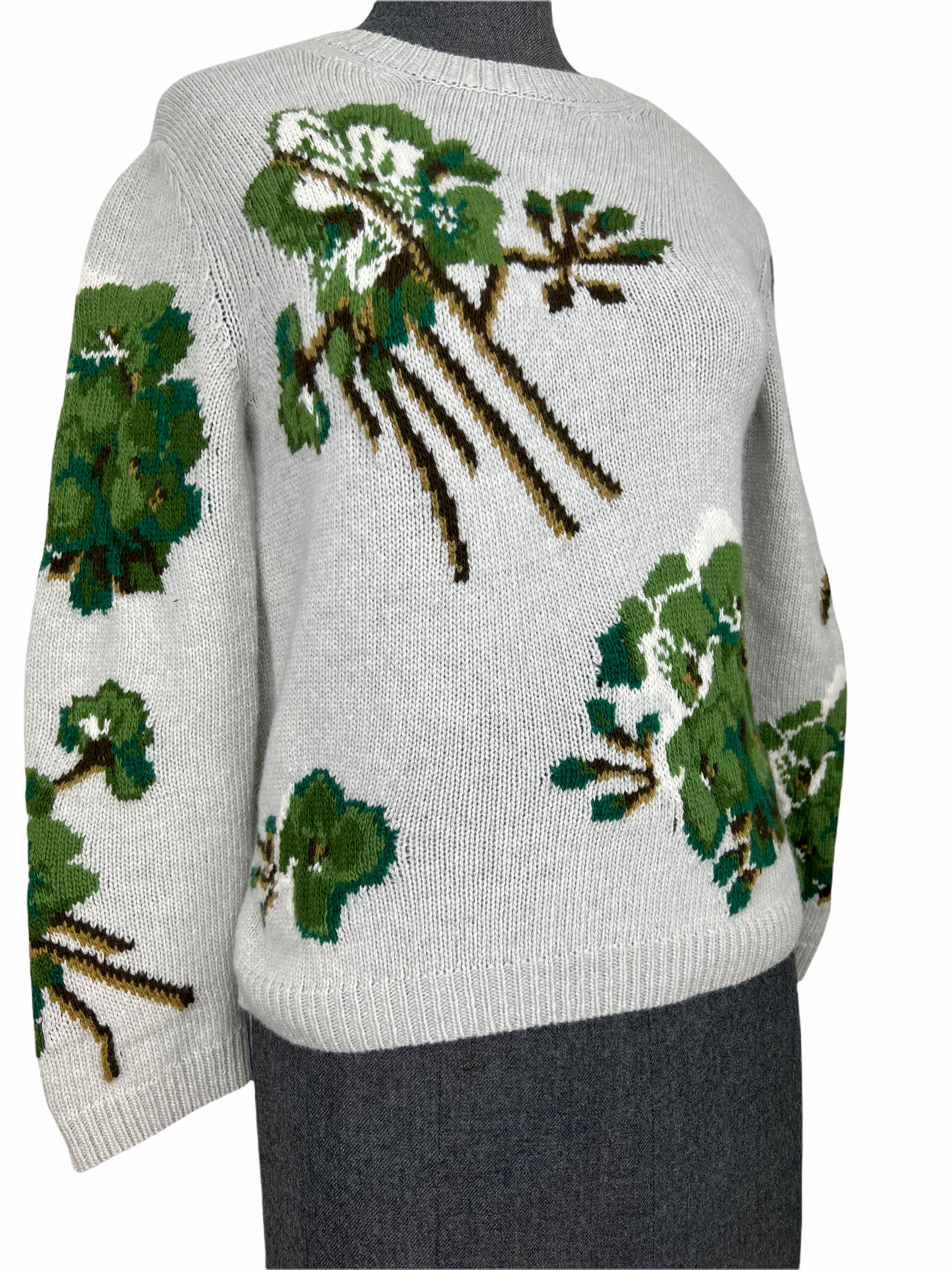 Gucci Floral Wool Sweater for Women - Hand Stitched Knitwear Size S - Cozy Winter Pullover for Casual Outings & Office Wear