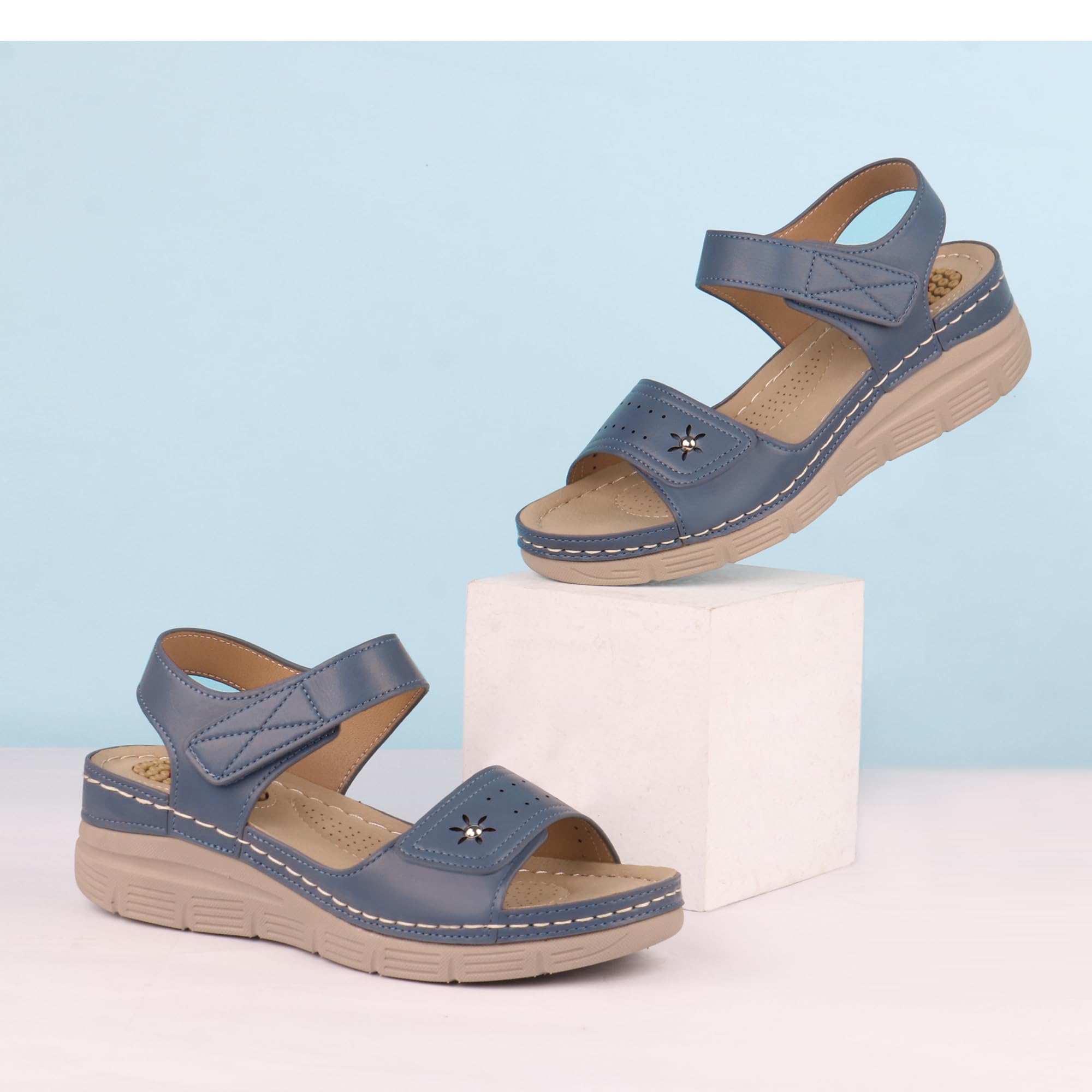 JABASIC Women's Comfortable Orthotic Sandals with Arch Support - Best for Walking, Travel & Outdoor Activities - Ideal for Plantar Fasciitis Relief & Foot Pain