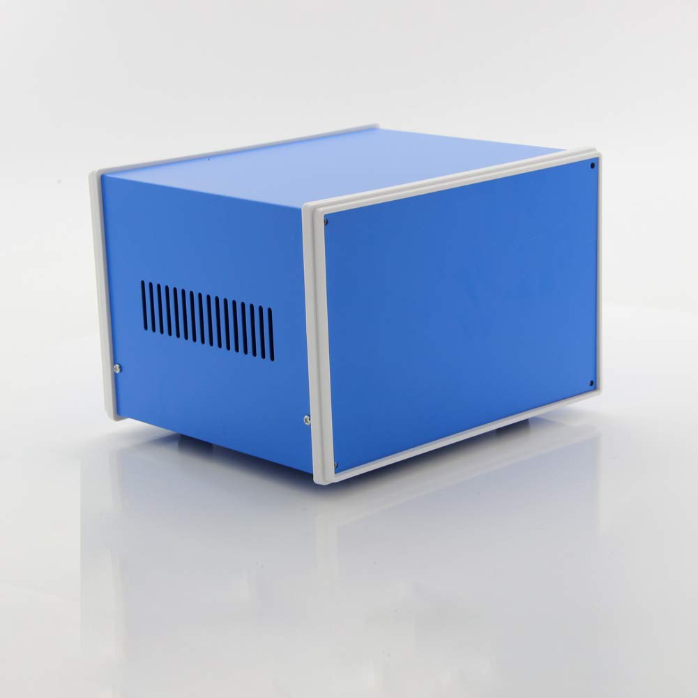 Fielect Waterproof Metal Junction Box 8.27x7.09x5.51 Inch - Dustproof Electrical Enclosure Project Box for DIY Electronics, Outdoor Wiring & Industrial Control Systems - Blue