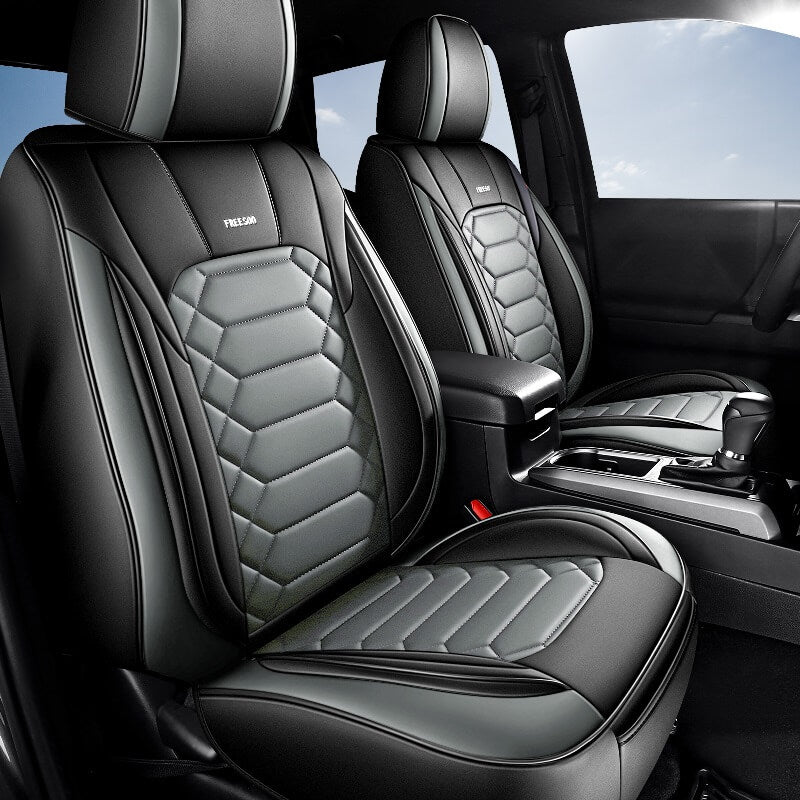 Premium Toyota Tacoma Universal Seat Covers - Waterproof & Durable Black & Blue Car Seat Protectors for Trucks & Off-Road Adventures