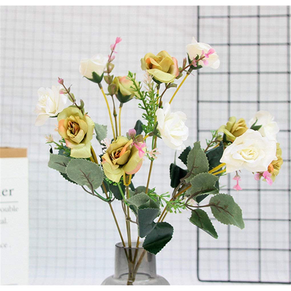 3Pcs Artificial Cloth Rose Bouquet - Realistic Fake Roses for Wedding, Party, Home & Office Decor - Perfect for Centerpieces, Table Settings, and Floral Arrangements