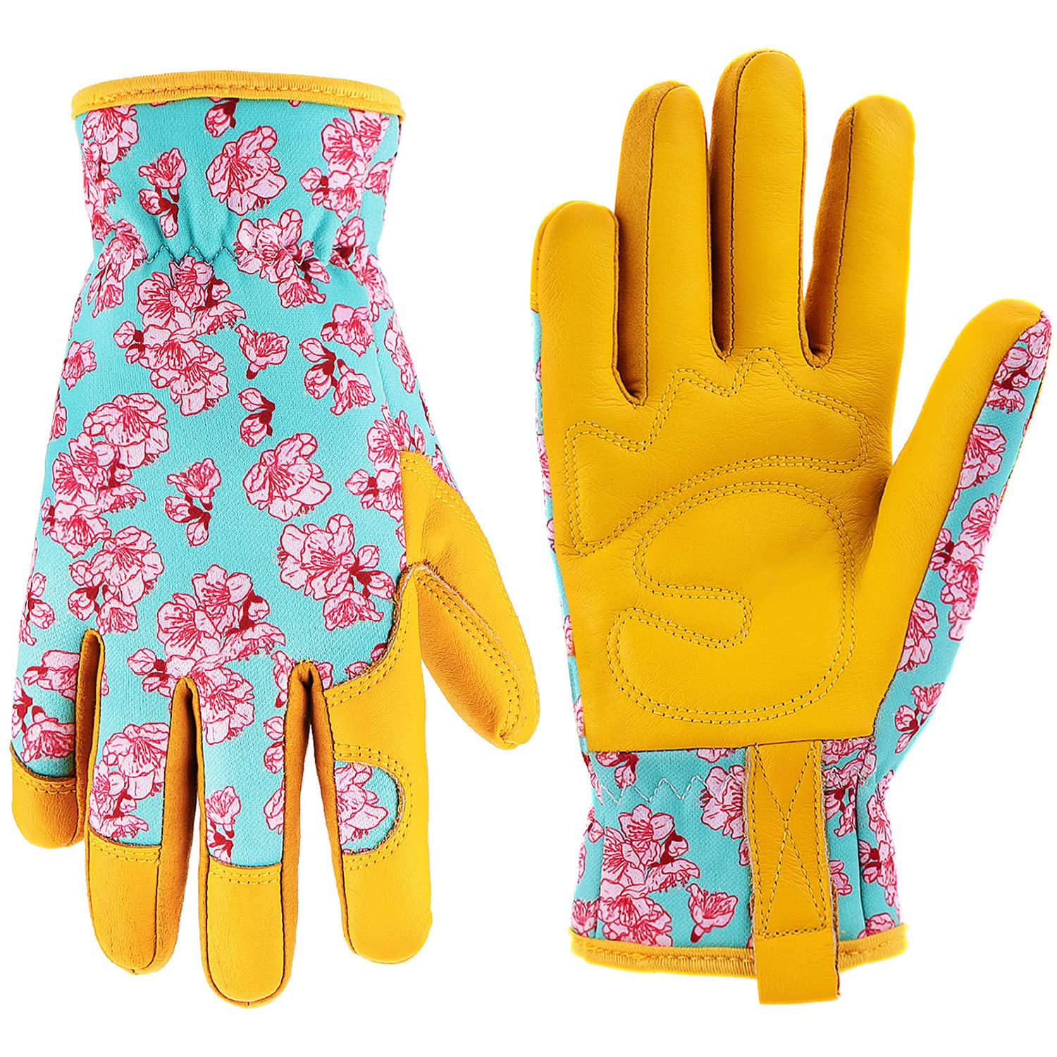 Women's Cowhide Leather Gardening Gloves - Durable for Yard & Outdoor Work - Perfect Gardener Gifts