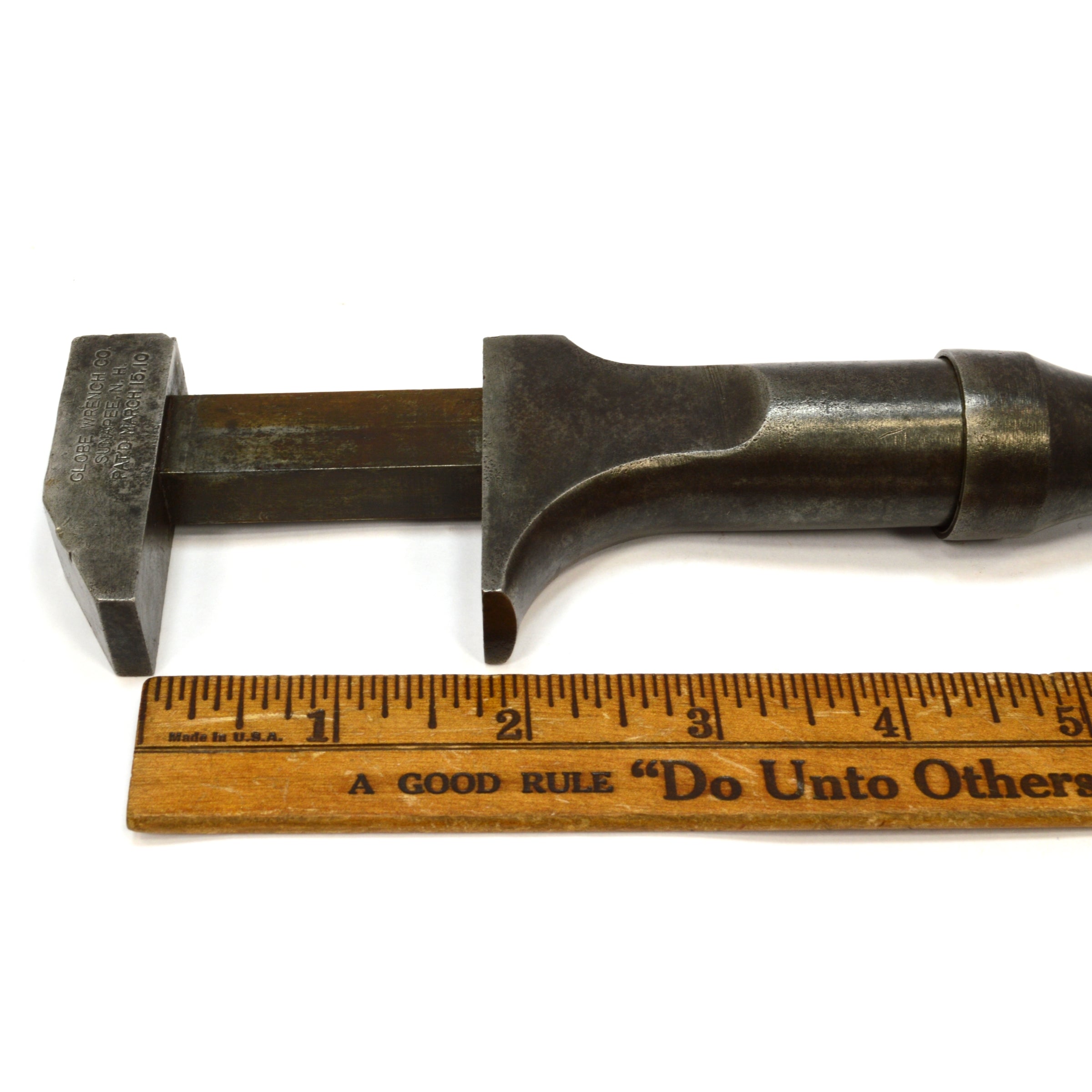 Vintage Globe Wrench Co. Adjustable Nut Wrench - Sunapee Twist Handle Design for Plumbing, Automotive & DIY Repairs | Antique Tool Collection