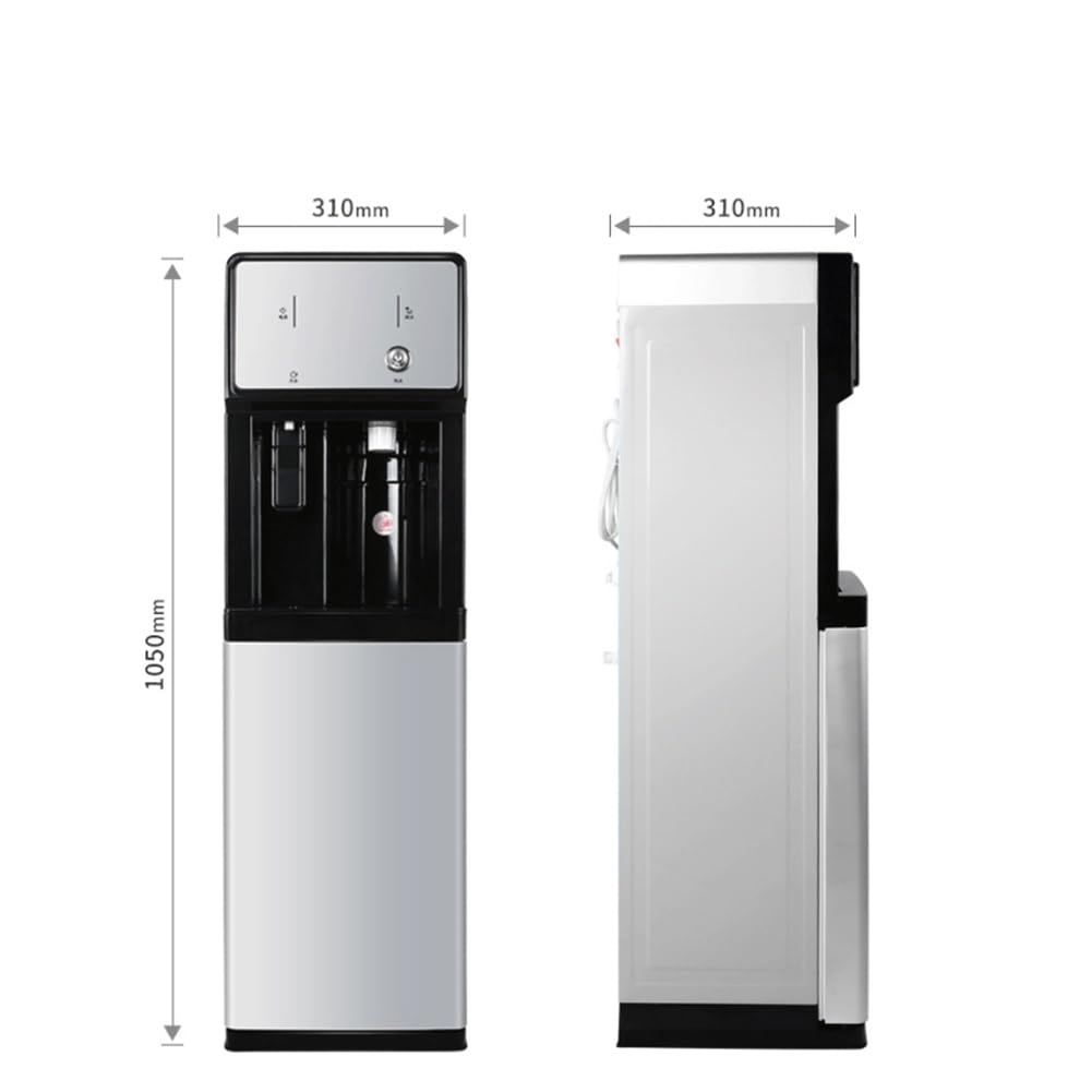 Hot and Cold Water Dispenser with Storage Cabinet - Dual Function Ice Maker & Heater for Home and Office Use