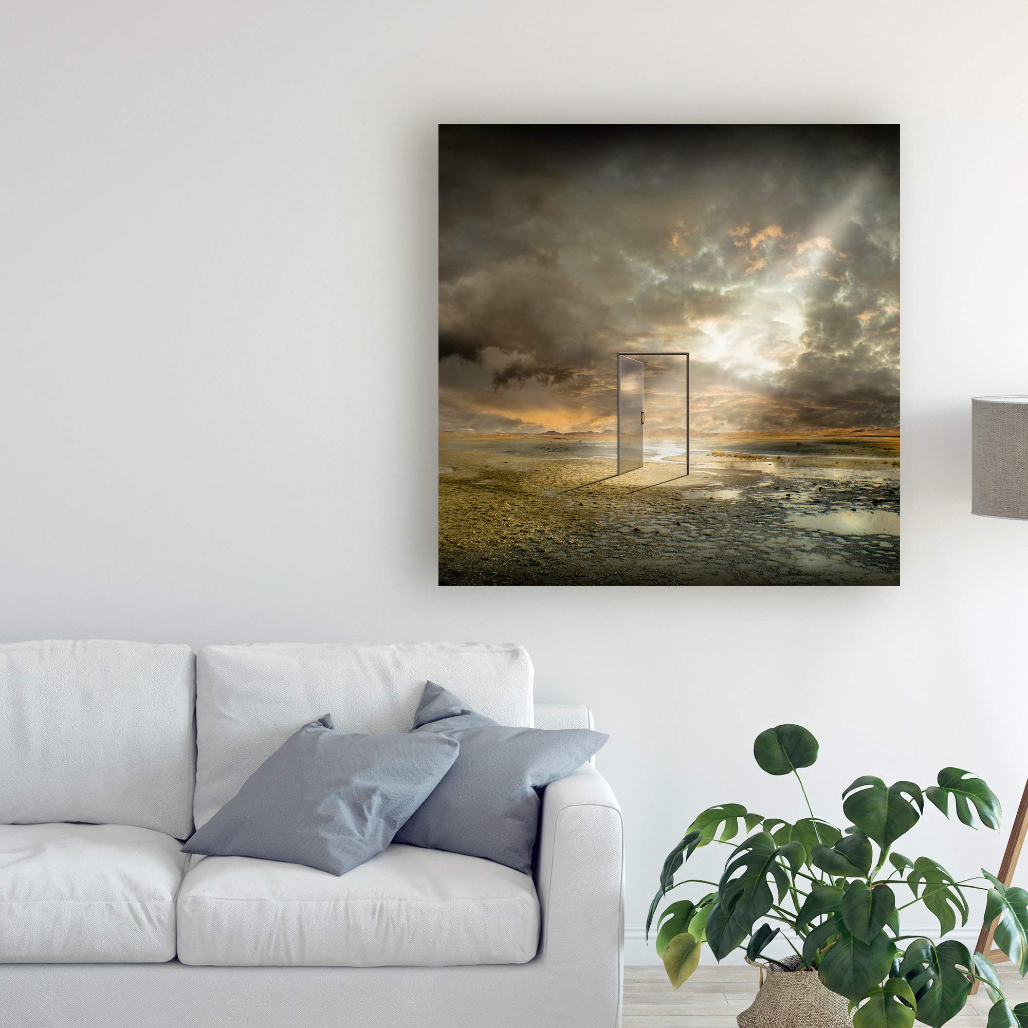 Trademark Fine Art 18x18 Canvas Print - Behind The Reality Door by Franziskus Pfleghart | Modern Wall Decor for Living Room, Bedroom & Office