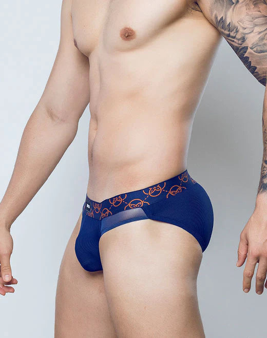 2eros Himeros Men's Navy Blue Brief Underwear - Soft, Comfortable & Breathable for Daily Wear, Gym & Sleep