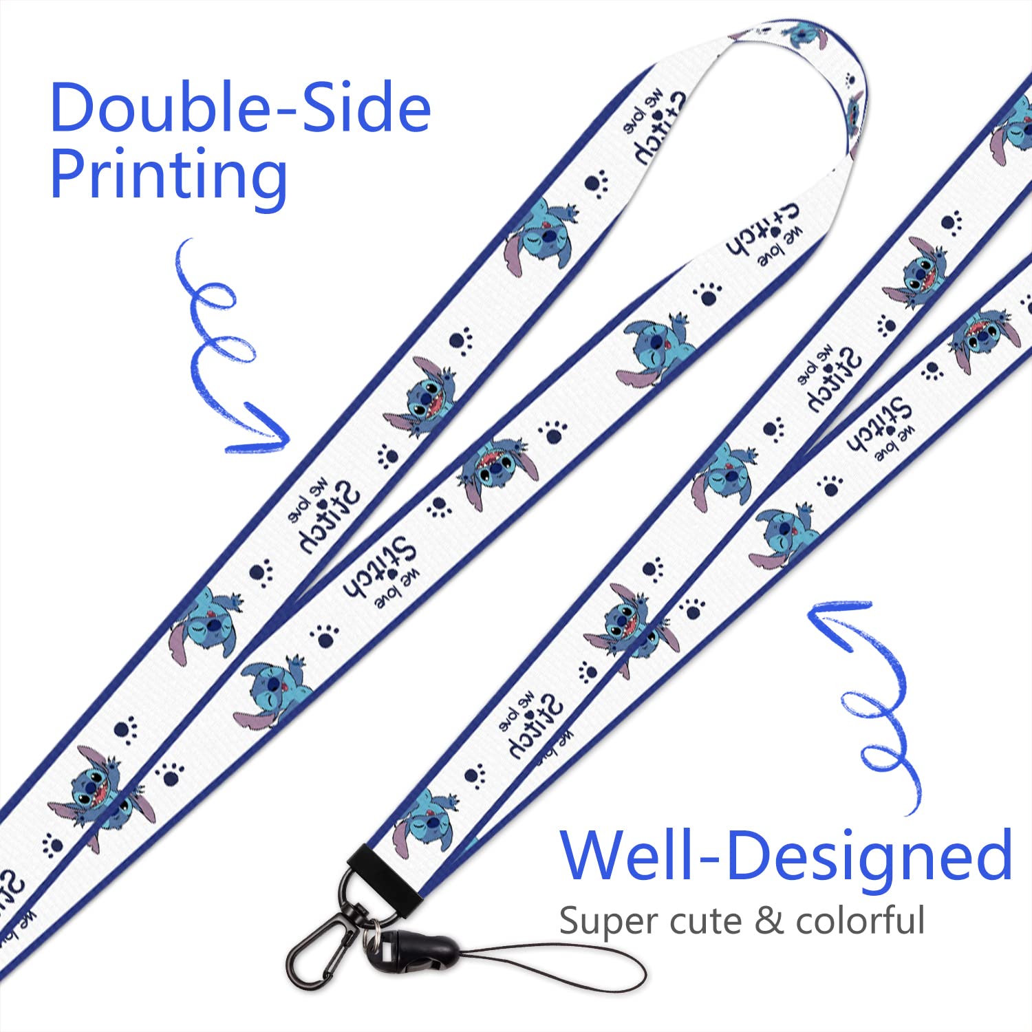 2 Pack Cartoon Lanyard with ID Holder - for Office, School & Events