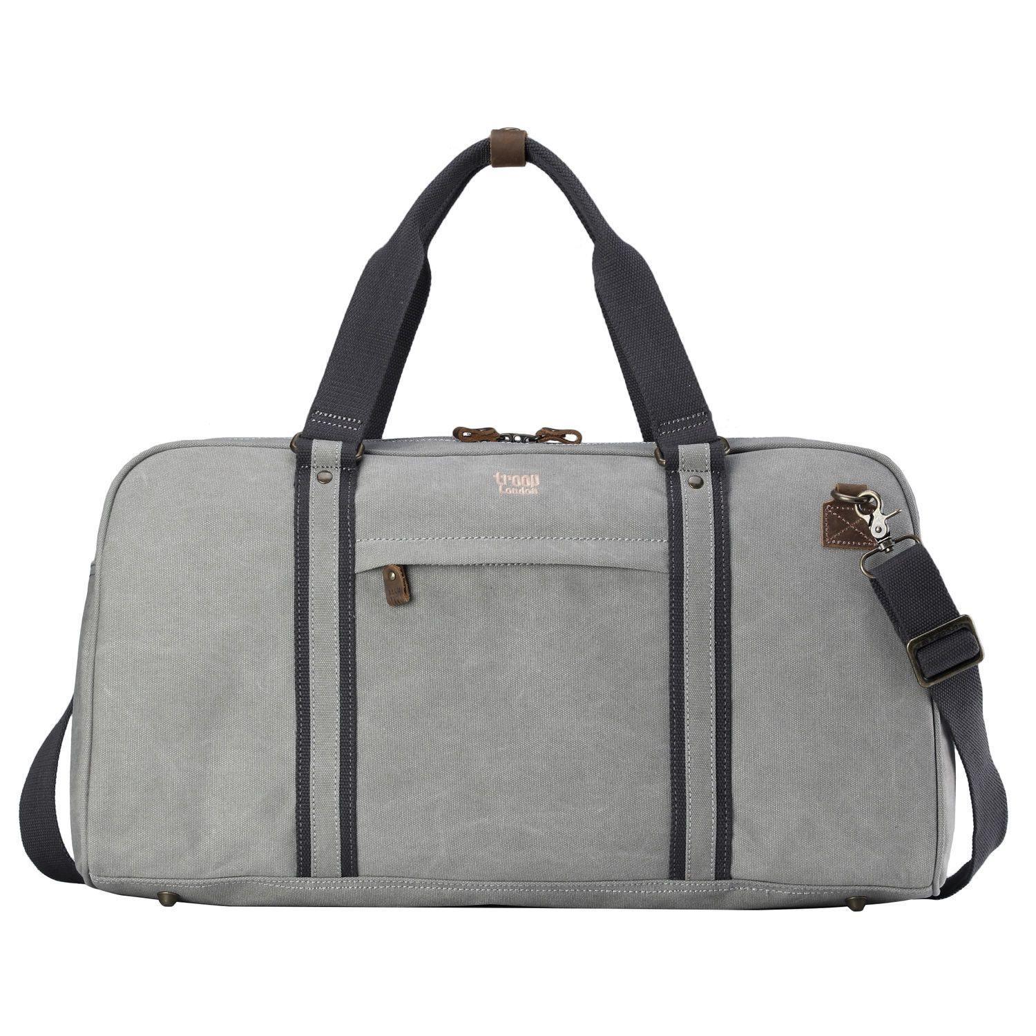 TRP0389 Troop London Classic Canvas Travel Duffel Bag - Large Waterproof Holdall for Gym, Weekend Trips & Air Travel | Durable Carry-On Luggage for Men & Women