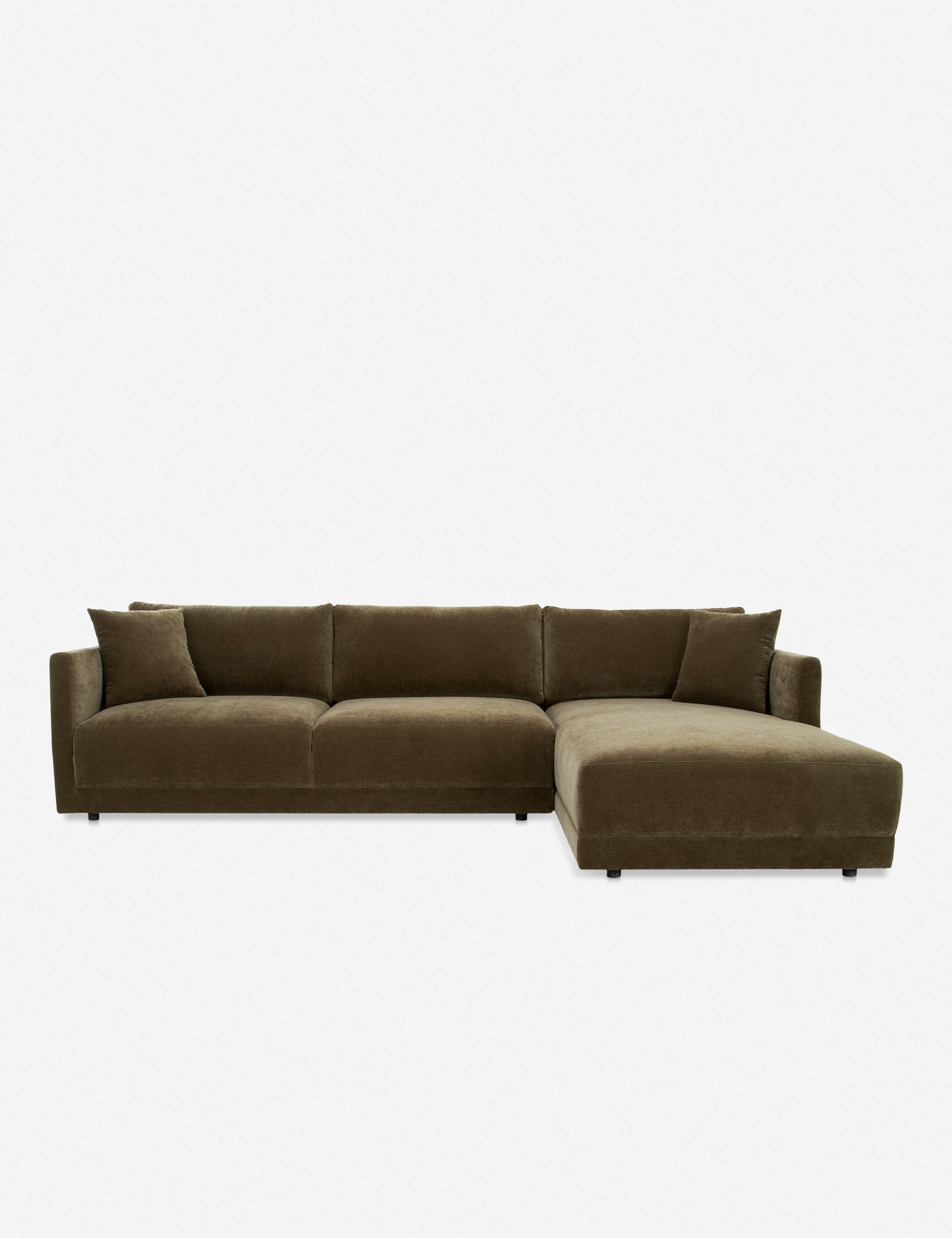 Modern Fairfield Sectional Sofa with Reversible Chaise - Comfortable L-Shaped Couch for Living Room, Family Room & Small Spaces - Soft Fabric Upholstery & Sturdy Wood Frame