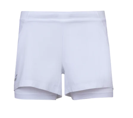 Babolat Women's Workout Shorts - Breathable Athletic Shorts for Running, Yoga & Gym - White - Perfect for Tennis, Fitness & Active Lifestyle