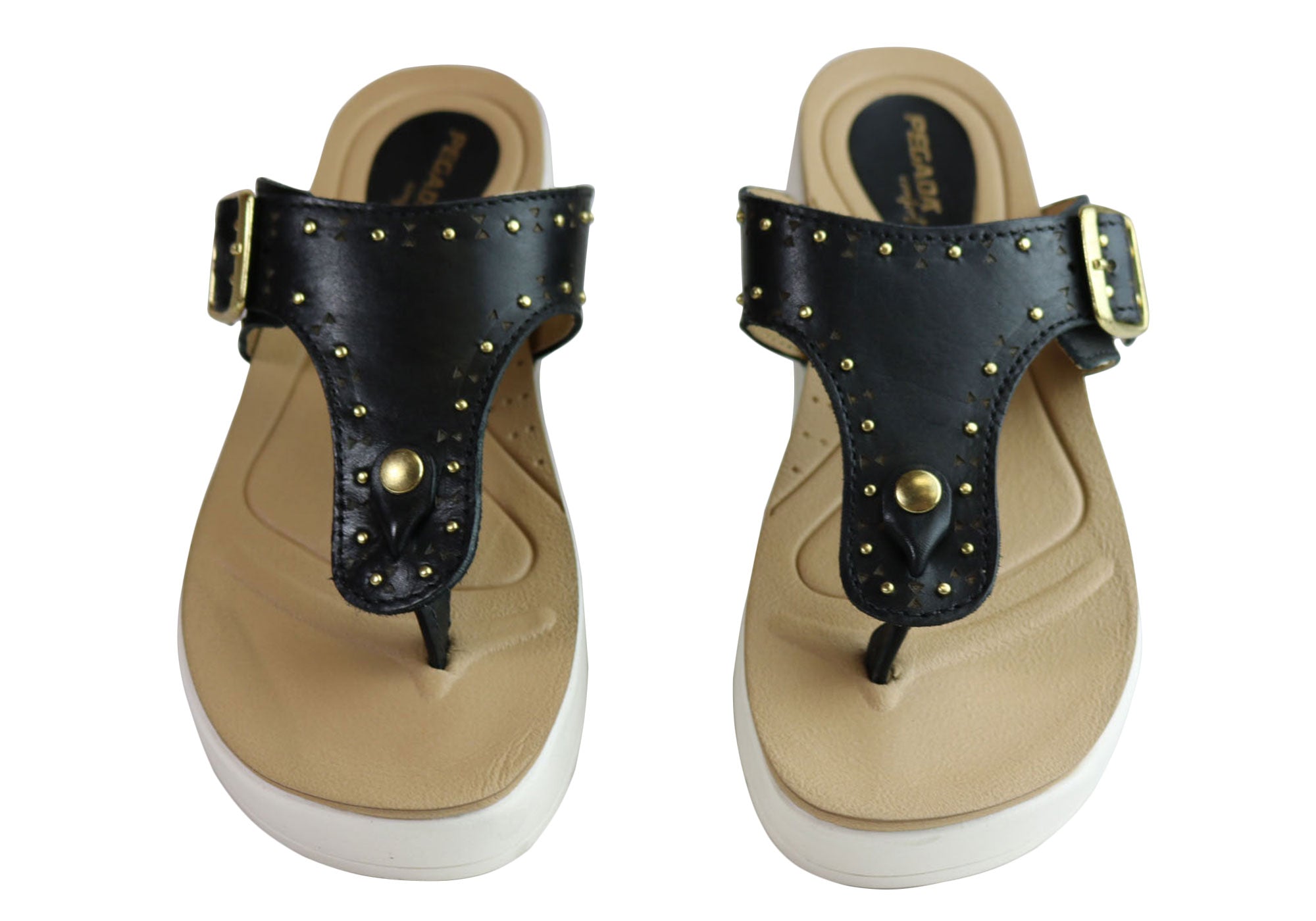 Jess Women's Cushioned Leather Sandals - Comfortable Flip Flops Made in Brazil - Perfect for Beach, Vacation & Summer Outfits