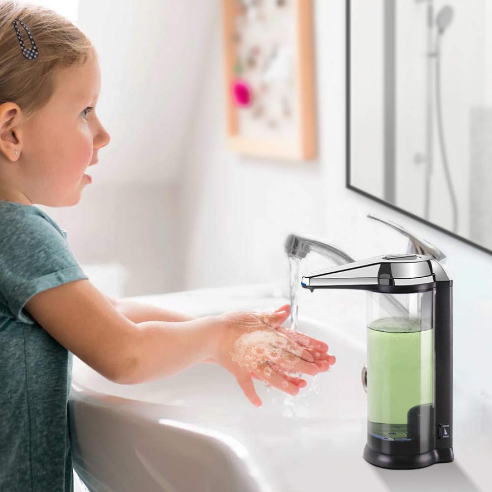 CHUNSHENN Automatic Touchless Soap Dispenser - Adjustable Liquid Shower Gel & Lotion Dispenser for Bathroom & Kitchen | Wall Mount or Countertop Use | Hygienic Hands-Free Operation for Home & Office