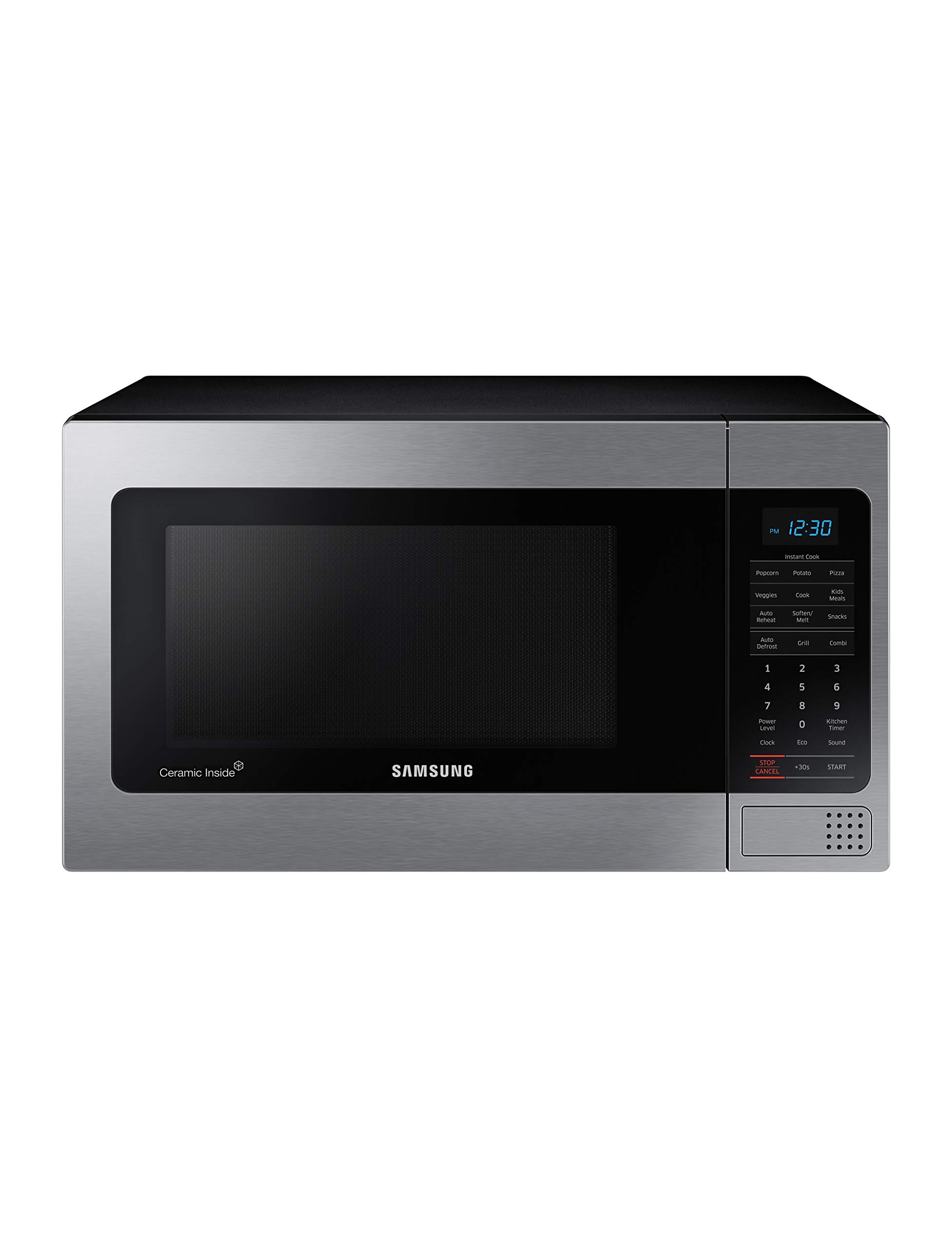 Samsung MG11H2020CT 1.1 Cu.Ft Countertop Microwave Oven with Grill - Black Mirror Finish for Kitchen, Dorm, Office & Small Spaces