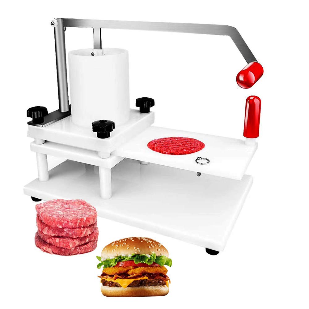 Heavy Duty Commercial Hamburger Patty Maker - Stainless Steel Burger Press & Meat Forming Machine for Stuffed Burgers - Perfect for Restaurants, Catering & Home BBQ Parties
