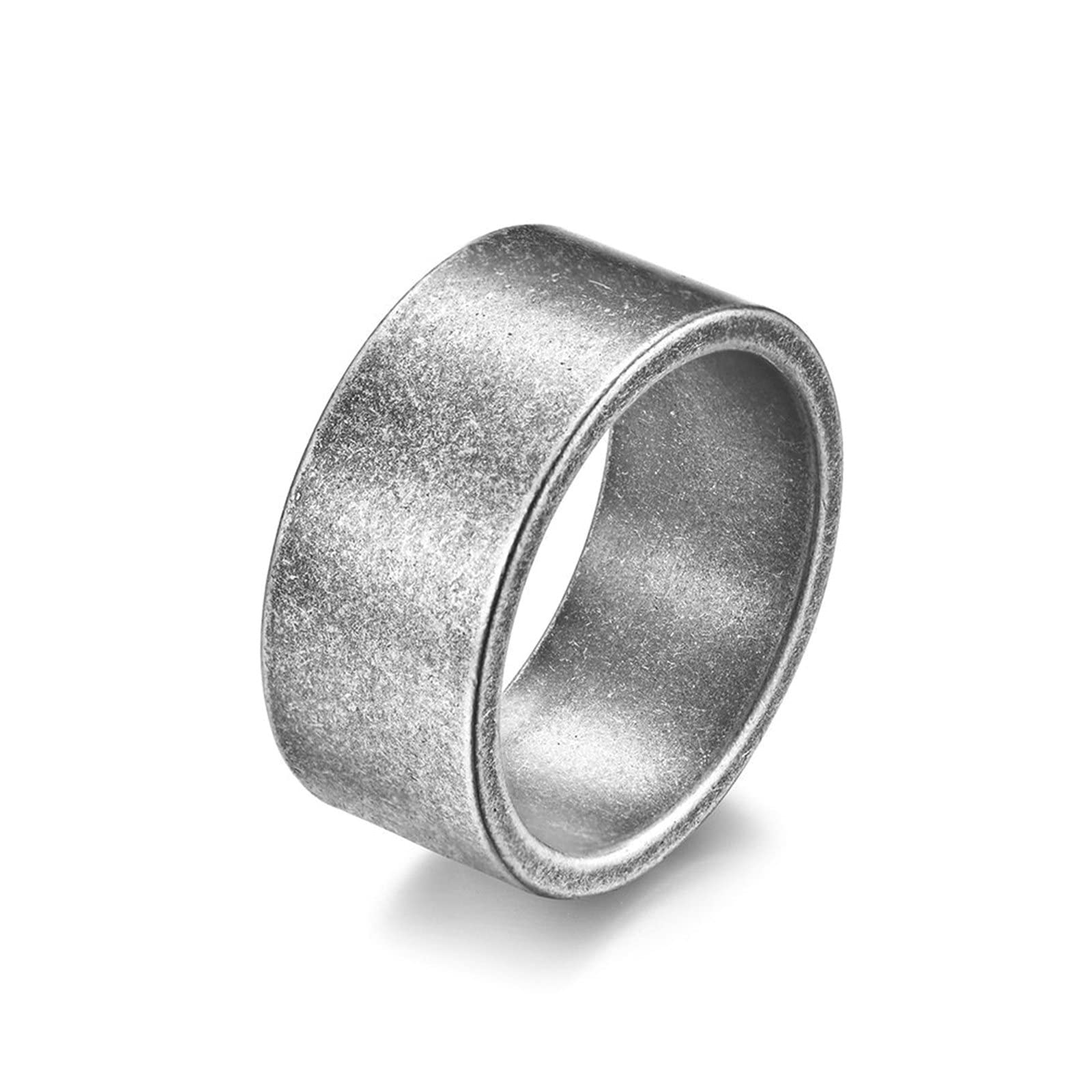 Daesar Matte Brushed 10MM Stainless Steel Men's Wedding Ring - Comfort Fit for Daily Wear