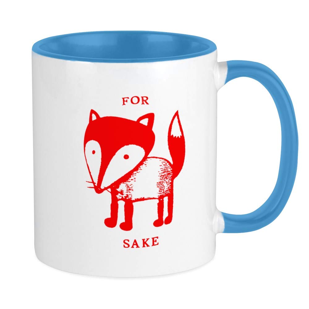 Fox Sake Ceramic Coffee Mug 11 oz - Funny Fox Design Tea Cup for Coffee, Tea & Hot Drinks - Perfect for Office, Home & Gifts