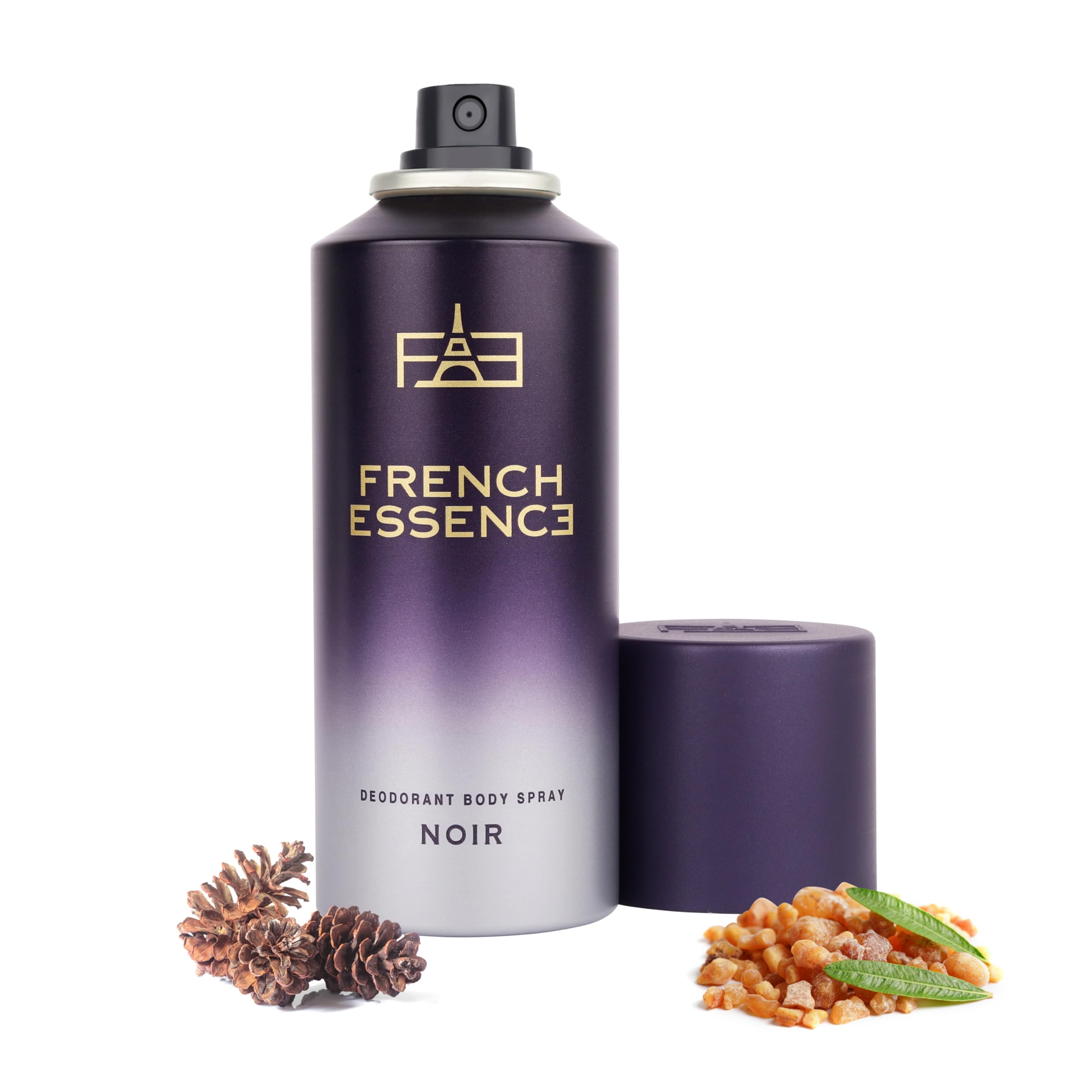 FRENCH ESSENCE Men's Deodorant Spray - Long Lasting Fragrance, Fresh Noir Scent - 150ml (Pack of 3) | Body Spray for Daily Use, Gym & Office