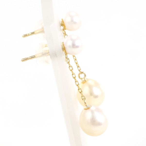 18K Yellow Gold Pearl Earrings for Women - Elegant Dangle Earrings with Freshwater Pearls - Perfect for Weddings, Parties & Special Occasions