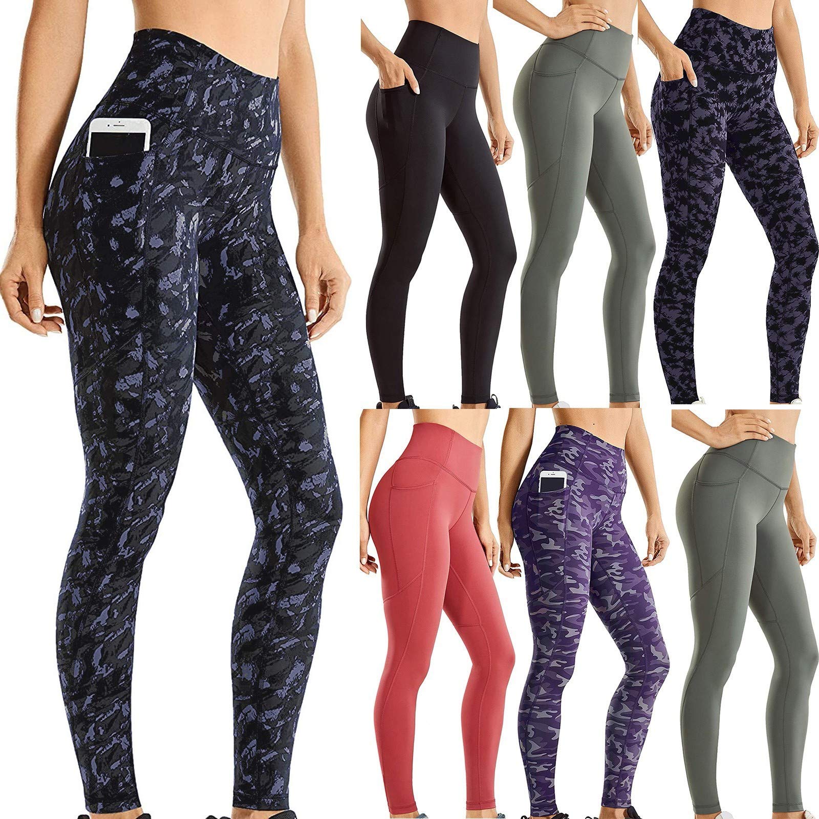 iLH Women's High Waist Workout Leggings - Yoga, Running, Gym & Fitness Athletic Pants - Moisture Wicking & Stretchy for Comfortable Workouts & Active Lifestyle