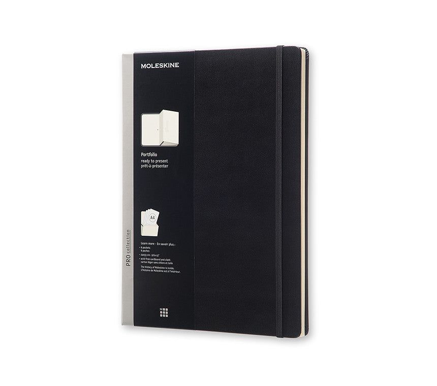 Moleskine Professional Portfolio A4 Hard Cover Notebook - Premium Leather Journal for Business, Meetings & Office Use