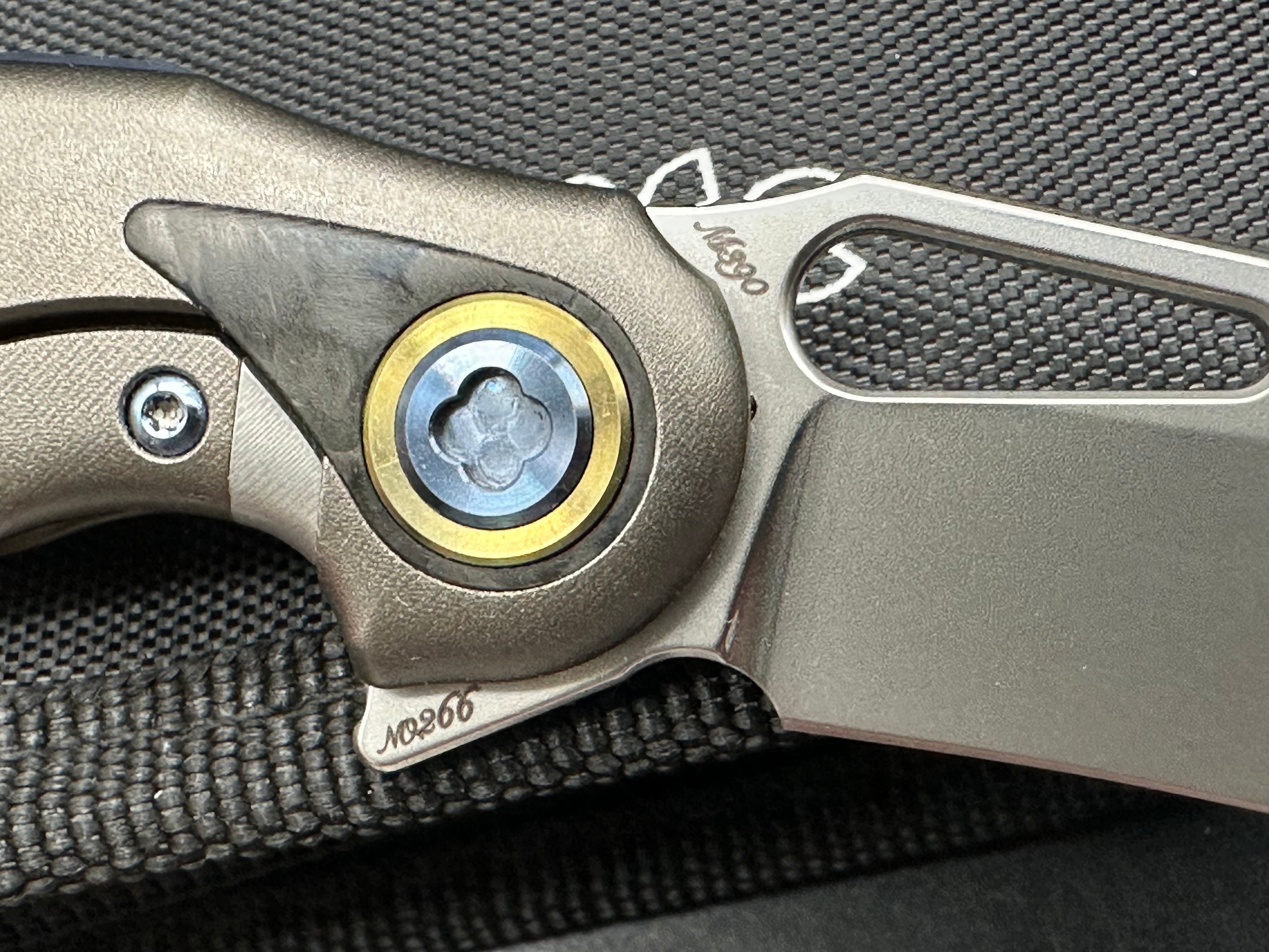 Rike Knives Unicorn Folding Pocket Knife - M390 Steel Blade, Black/Blue Carbon Fiber Handle - EDC, Outdoor, Camping, Hunting, Survival Gear