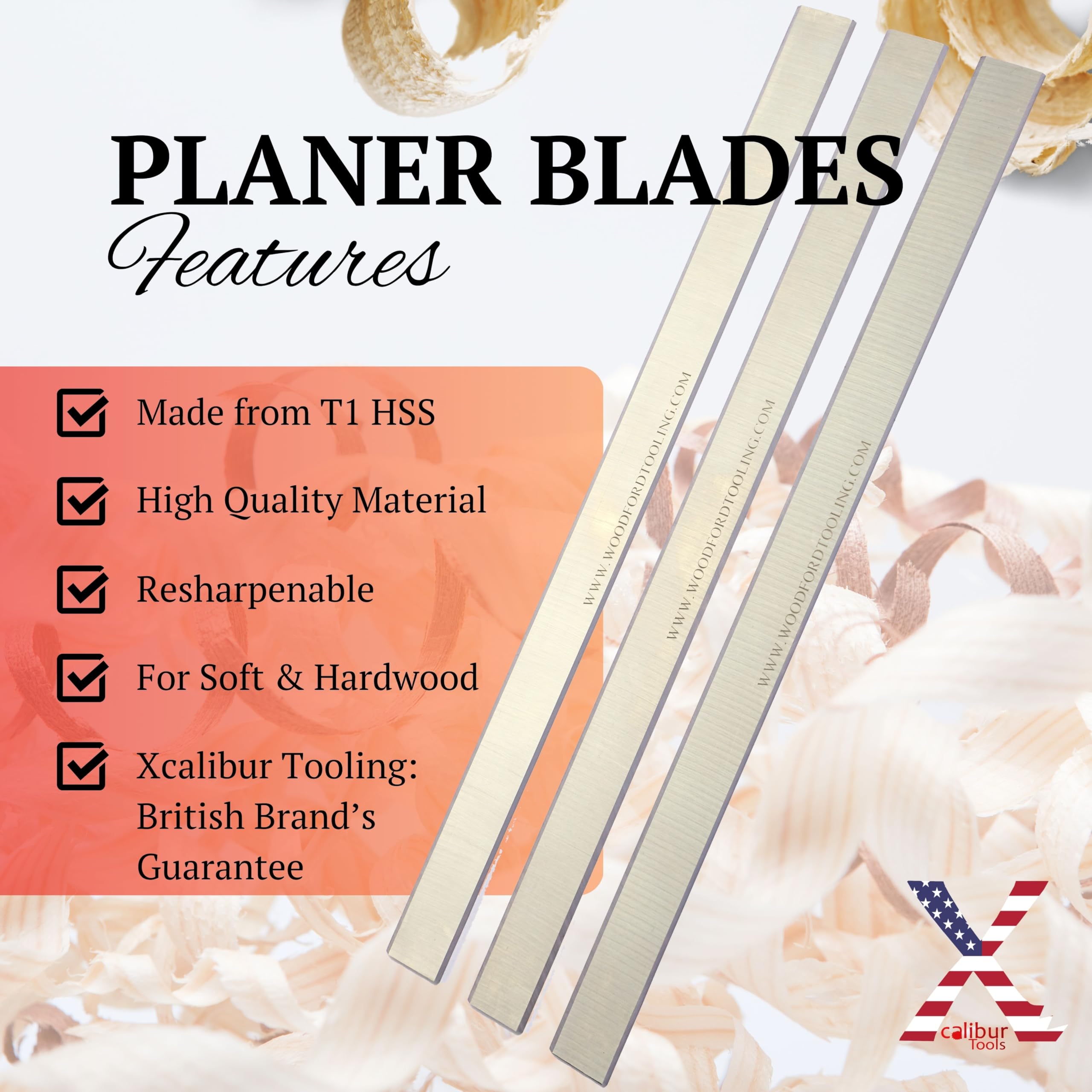 Xcalibur Tooling Magnate Jointer Thicknesser Knives - Replacement Planer Blades for Magnate PK0679T - Perfect for Woodworking & Cabinet Making Projects