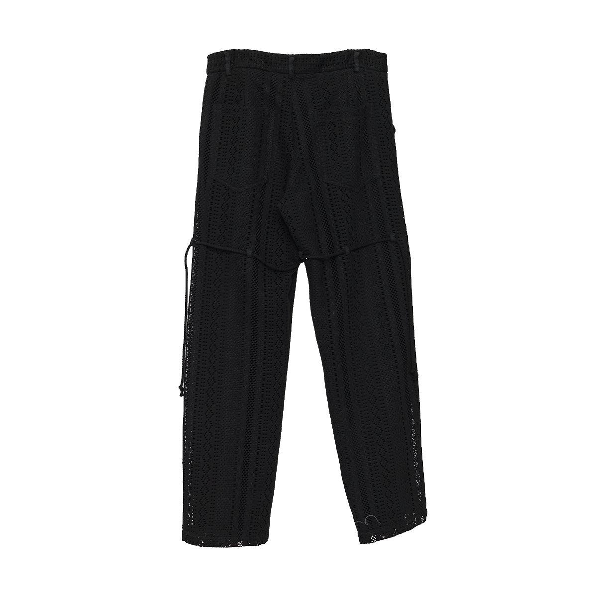 Elegant Black Lace Dress Pants for Women - Formal Office Wear & Evening Party Outfits