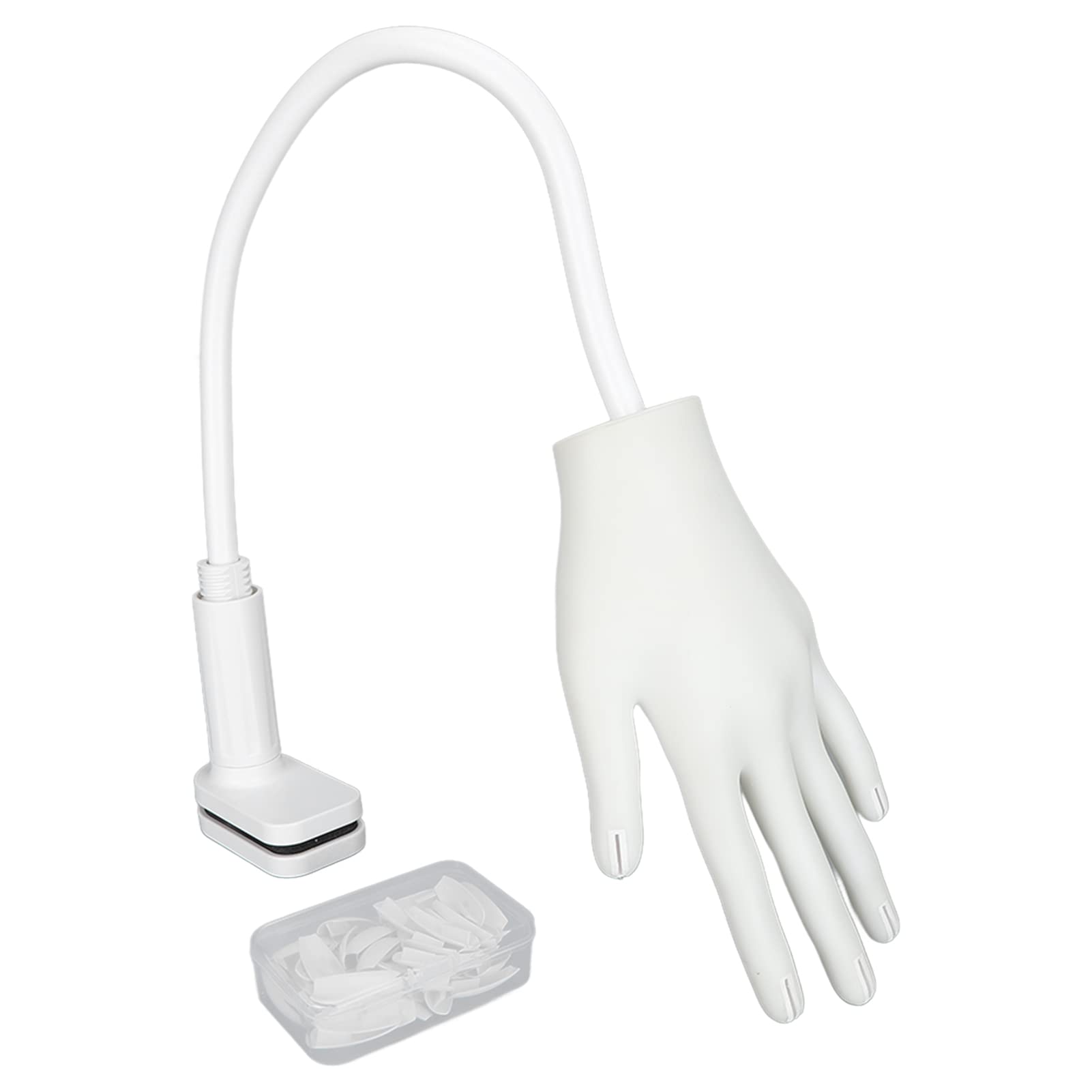 Professional Silicone Nail Art Practice Hand with Adjustable Stand & Bendable Joints - Nail Training Mannequin for Beginners - Perfect for Salon Practice, Nail Tech Training & DIY Home Nail Art