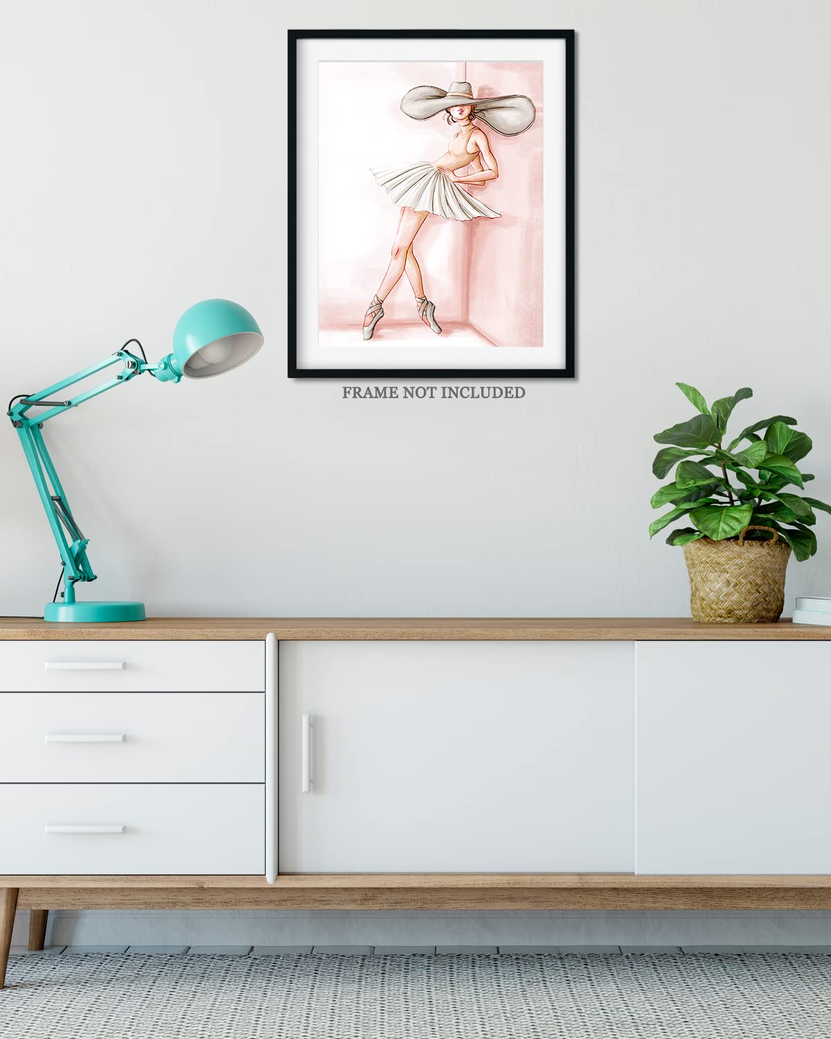 Govivo Ballet Dancer Canvas Wall Art - Pink Ballerina Print for Girls Room Decor, Teen Bedroom & Dorm - 8x10 Unframed Dance Themed Poster - Perfect Gift for Ballet Lovers & Dance Enthusiasts | Bedroom Wall Decor, Dance Studio Art, Ballet Themed Birthday Present