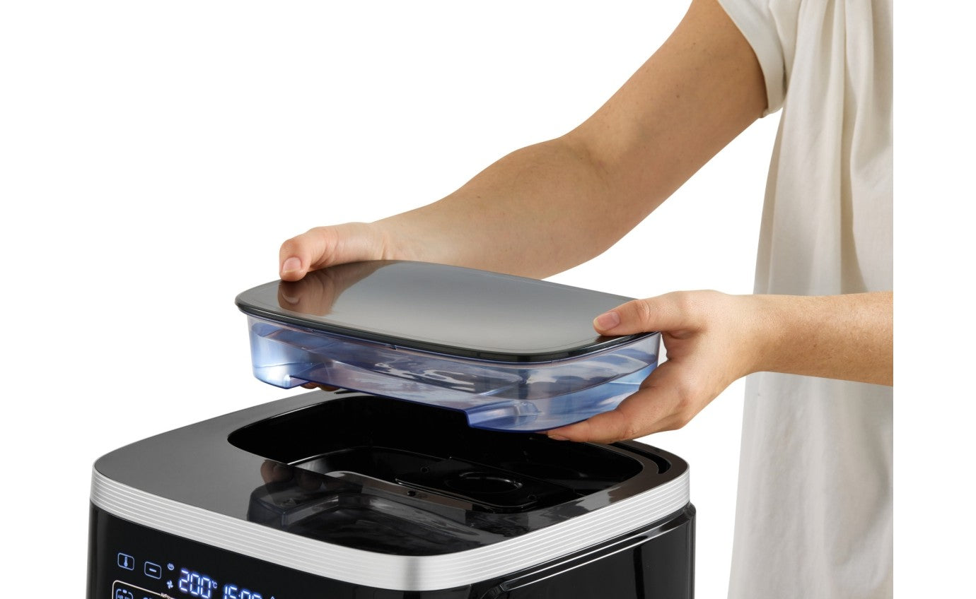 Sunbeam SteamFry Air Fryer with Steam Technology AFP4600BK - Healthy Oil-Free Cooking for Crispy Fried Foods, Perfect for French Fries, Chicken Wings & Vegetables - Kitchen & Home Use