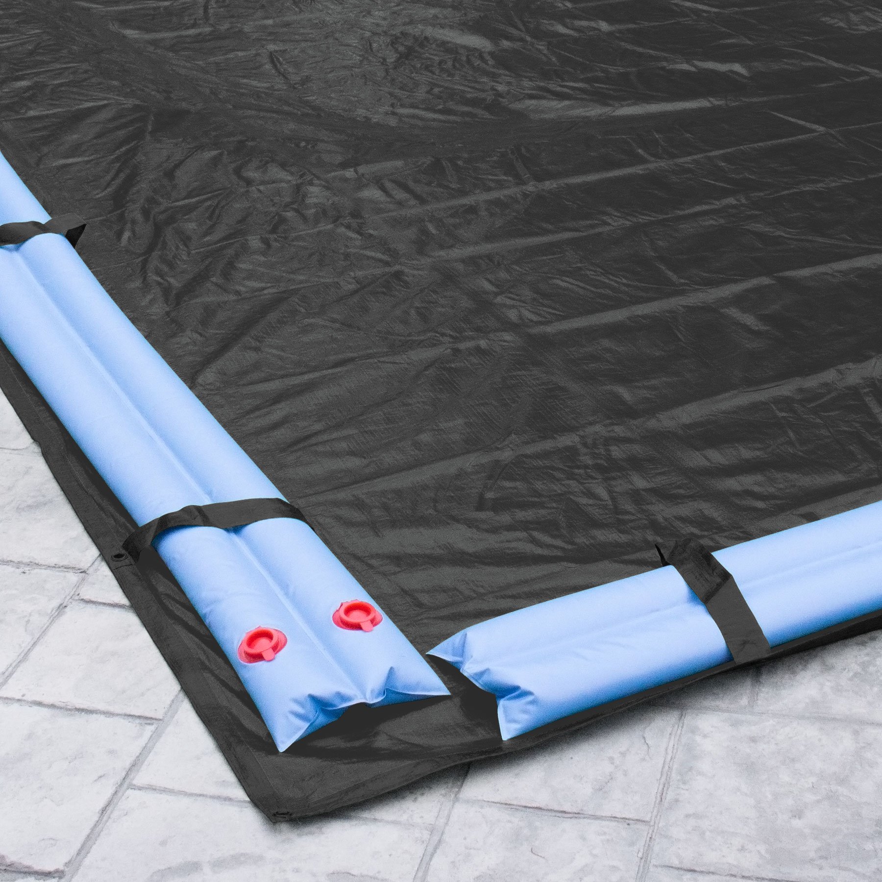 Pool Mate 381840R-PM Black Mesh Winter Pool Cover 18x40 Feet - Heavy Duty In-Ground Swimming Pool Protection for Winter Season | Prevents Debris & Extends Pool Life