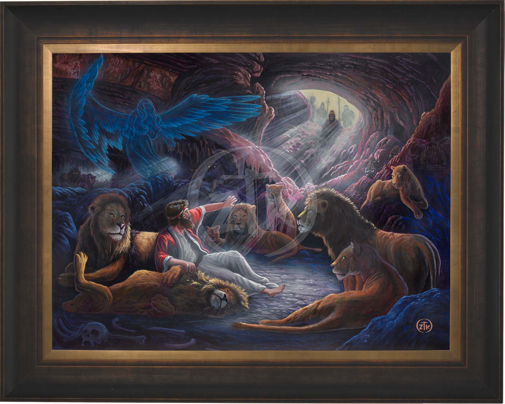 Daniel in the Lion's Den Limited Edition Canvas Wall Art - Biblical Story Painting for Home Decor, Church, Office & Gift