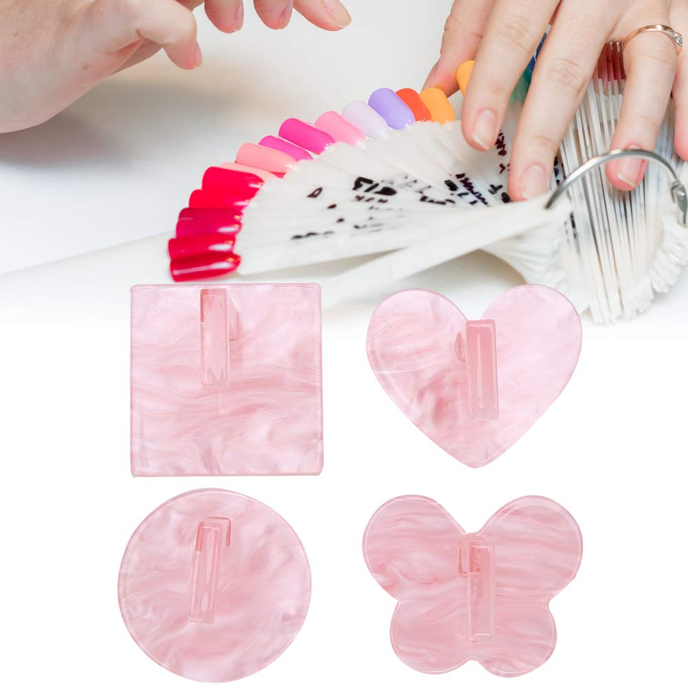 Professional Nail Art Practice Display Stand - Pink Nail Tip Holder for Safe & Beautiful Manicures | Perfect for Nail Salons & Home Use | Great for Training, Practice & Display