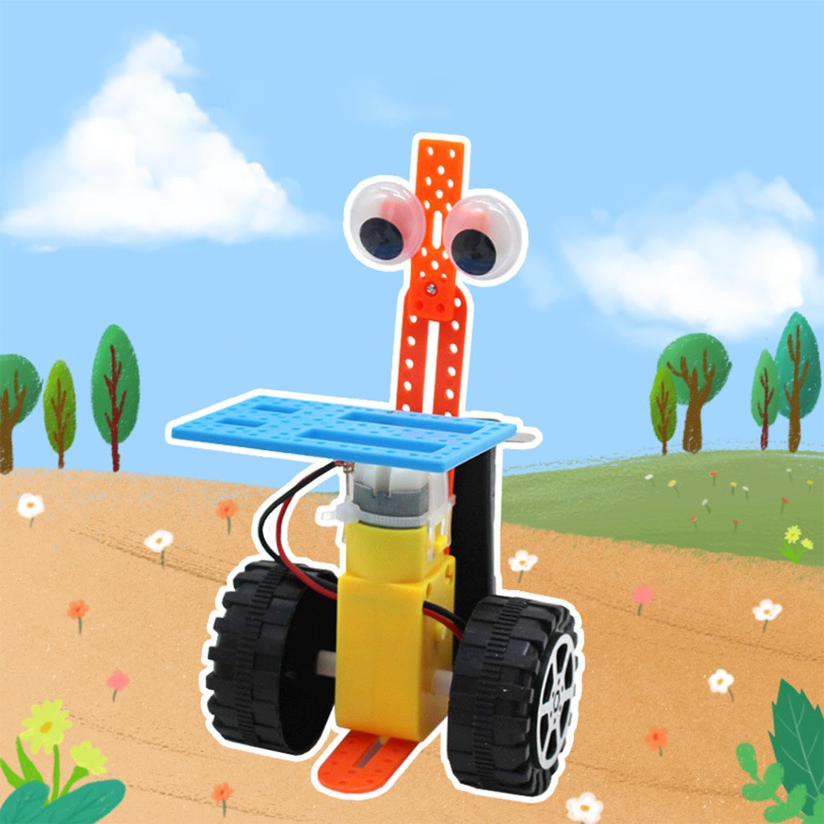 Robot Assembly Toy Kit - DIY Educational Building Robots for Kids, STEM Science Construction Experiment, Food Delivery Robot Model Toy - Perfect for Learning, Play & STEM Classroom Activities