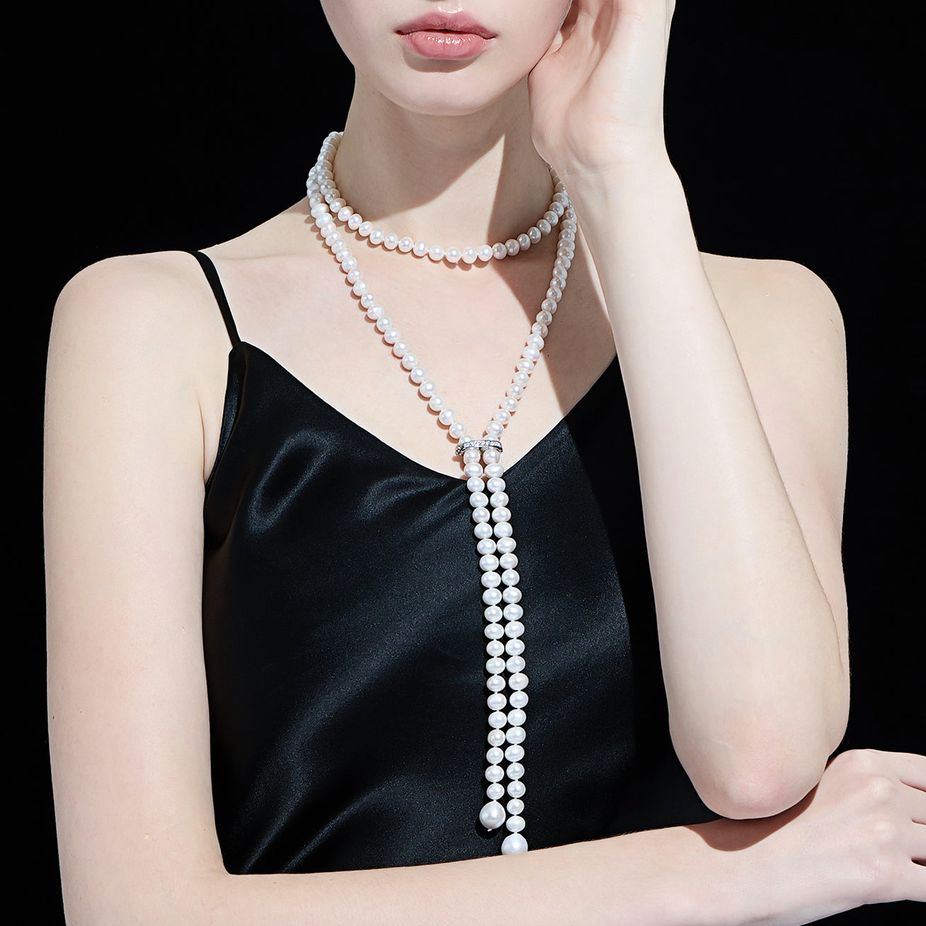 1.25Meter Elegant Freshwater Pearl Necklace WN00611 - Perfect for Weddings, Parties & Special Occasions