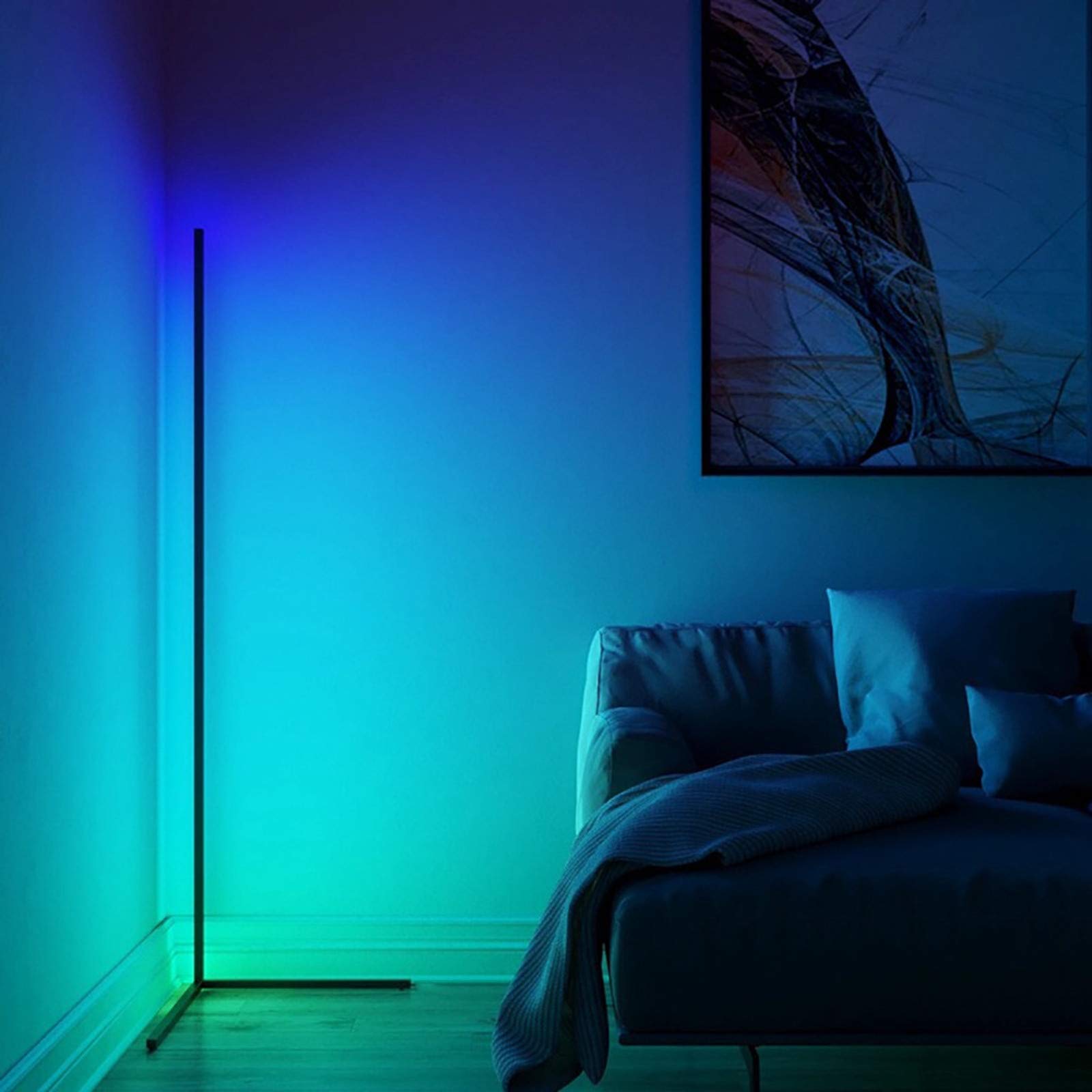 RGB Color Changing Corner Floor Lamp - 55