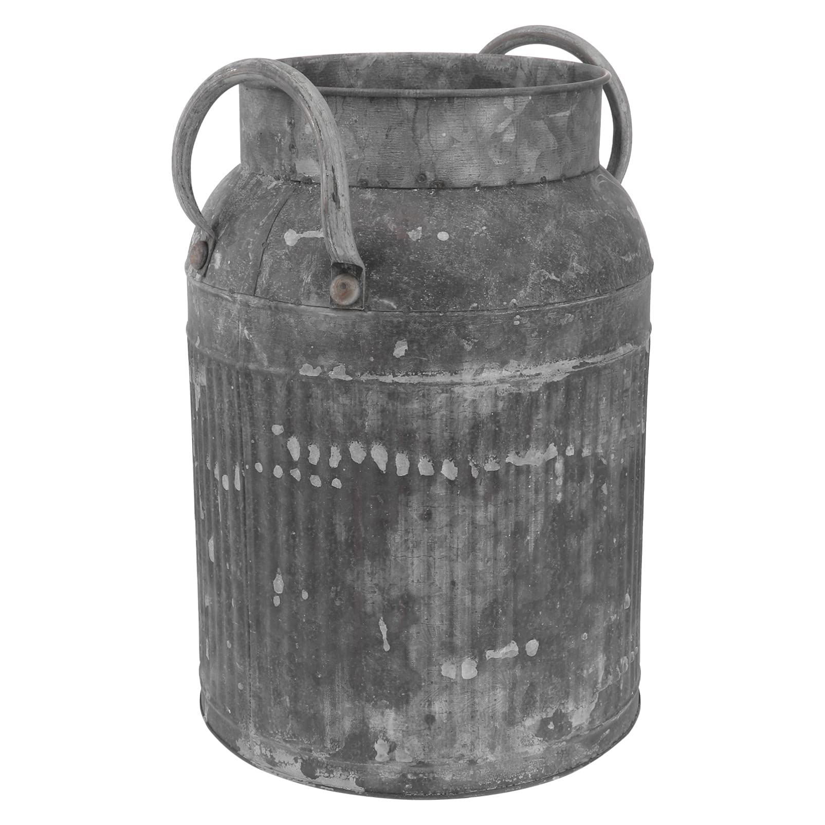 Happyyami Retro Metal Milk Bucket Planter - Vintage Flower Pot for Home Decor, Gardening & Indoor/Outdoor Plant Containers - Perfect for Farmhouse, Rustic & Boho Style Decorations