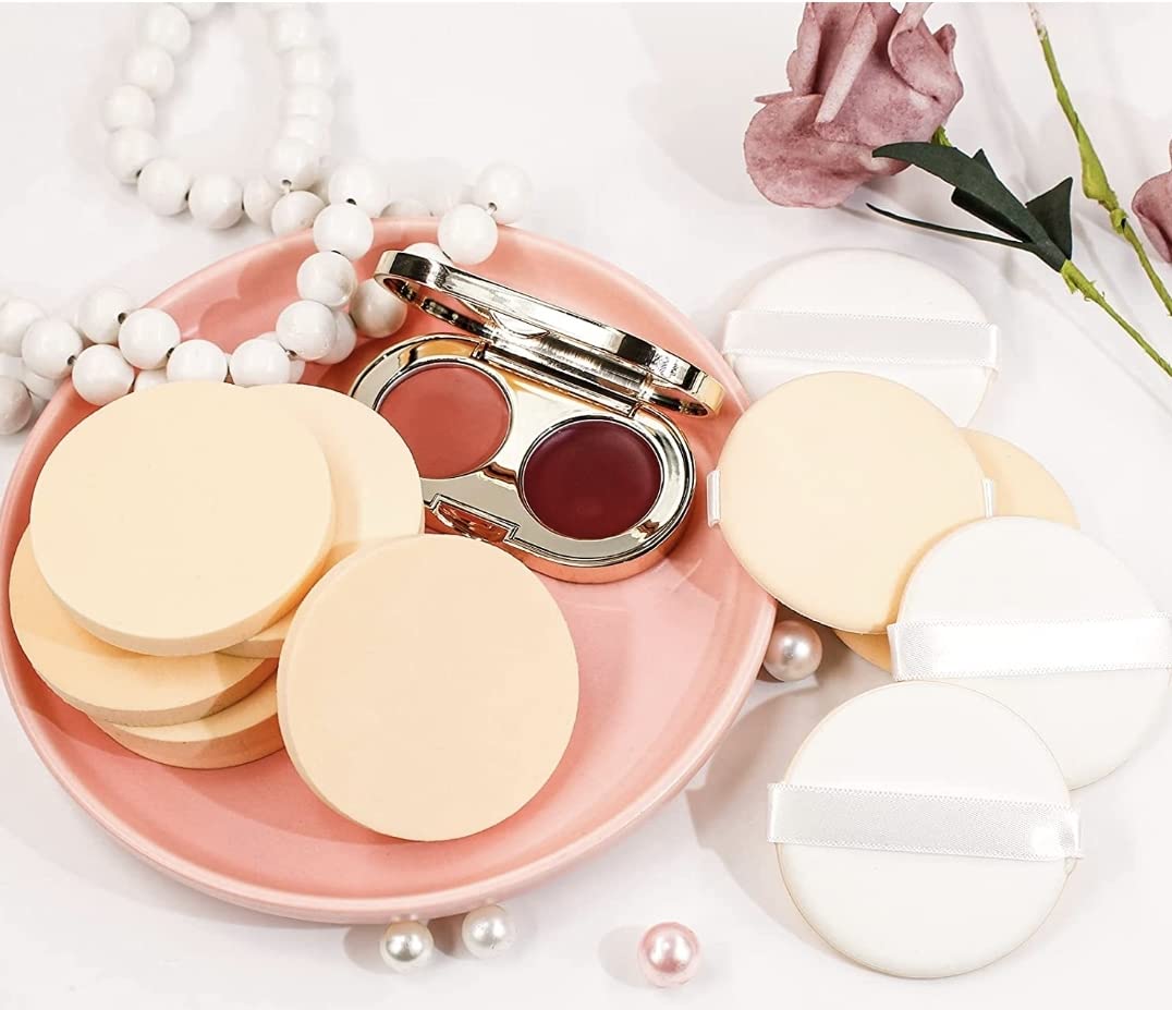 TopFinder® 8-Pack Soft Microfiber Makeup Sponge Puffs - Round Blender for Concealer & Foundation - Waterproof Beauty Blenders for Flawless Makeup Application (Perfect for Daily Use, Travel & Professional Makeup Artists)