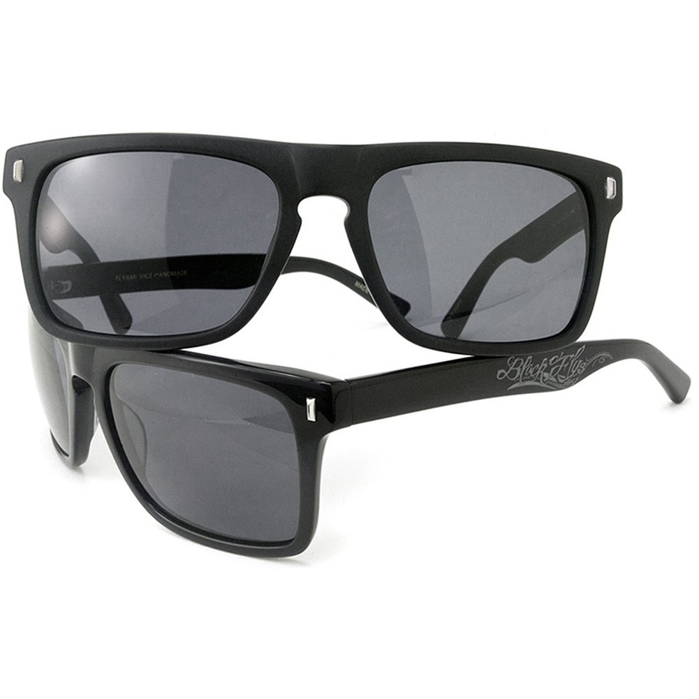 Black Flys Flyami Vice Polarized Sunglasses for Men - Black/Smoke Lens, UV Protection, Retro Style - Perfect for Driving, Outdoor Sports & Fashion Accessories