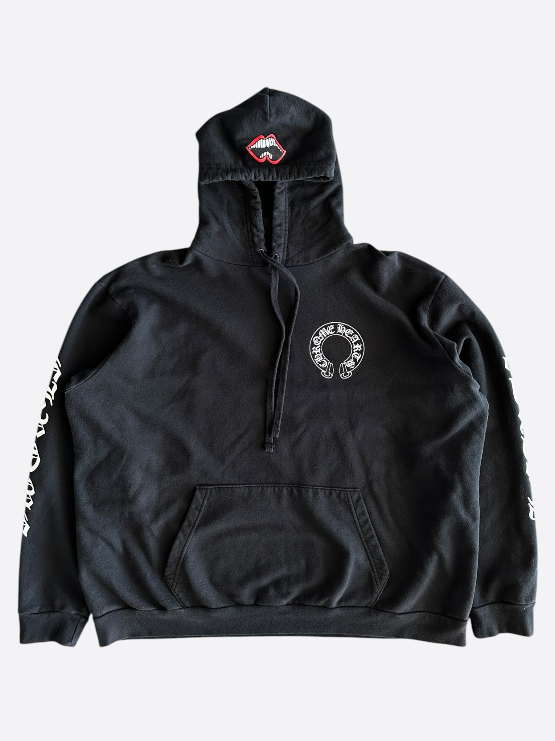 Chrome Hearts Black & White Horseshoe Logo Hoodie - Stylish Streetwear for Men & Women | Perfect for Casual Outfits, Concerts, and Urban Fashion