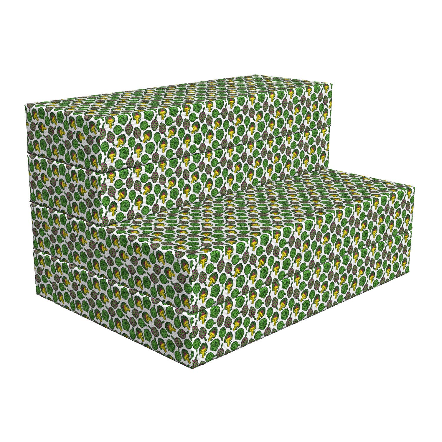 Ambesonne Foldable Mattress - Artichoke Cooking Food Print, 74.8