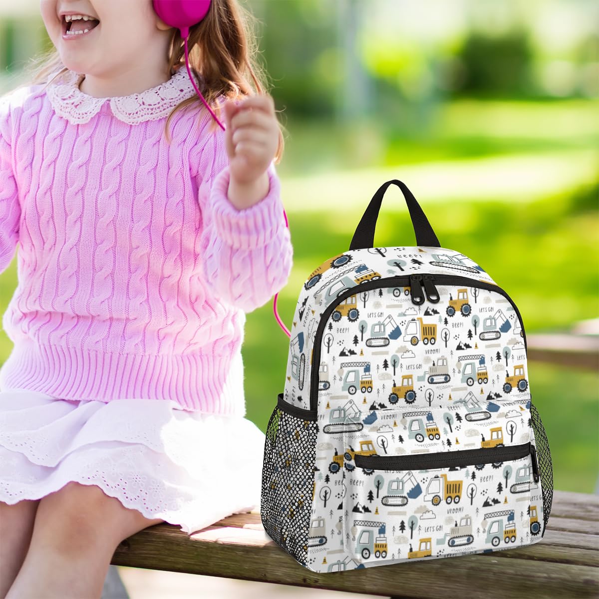 **Excavator Toddler Backpack for Boys & Girls - Lightweight Waterproof Preschool Bookbag for Kindergarten, Travel & School - Perfect for Little Kids' Daily Use & Outdoor Adventures**