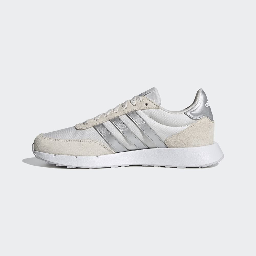 Adidas Women's Run 60s 2.0 Suede Running Shoes - Lightweight Gym & Fitness Sneakers for Women in Ivory Size 8 Medium (B,M) | Perfect for Jogging, Workouts & Casual Wear