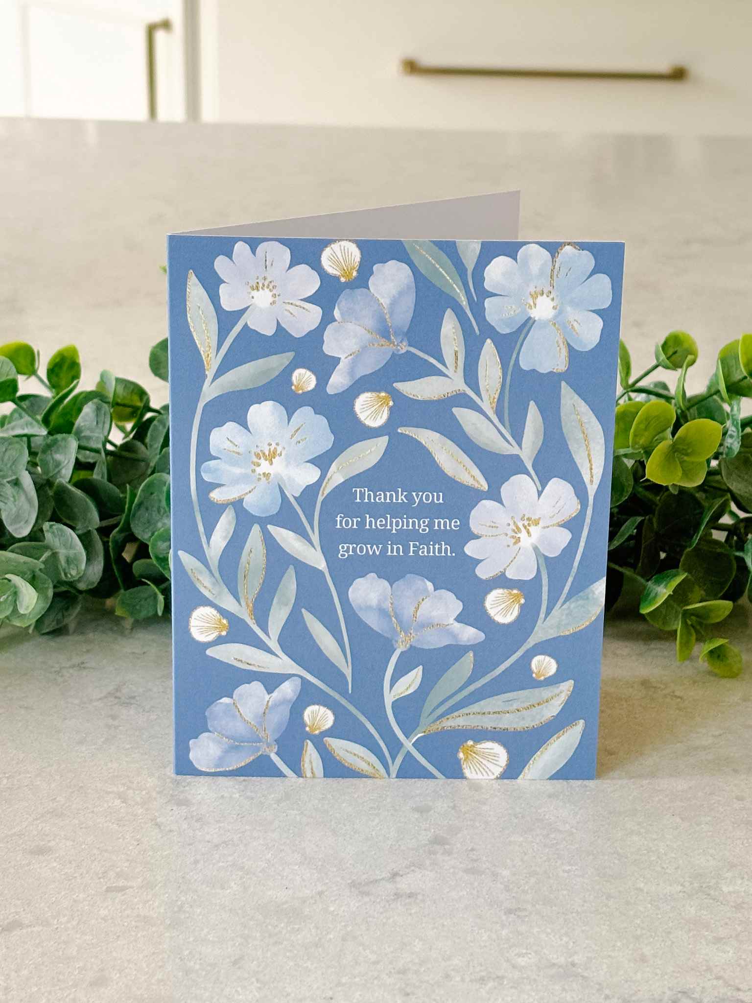 Grow In Faith Christian Greeting Card - Inspirational Religious Card for Birthdays, Holidays & Encouragement - Perfect for Church Events & Bible Study Groups