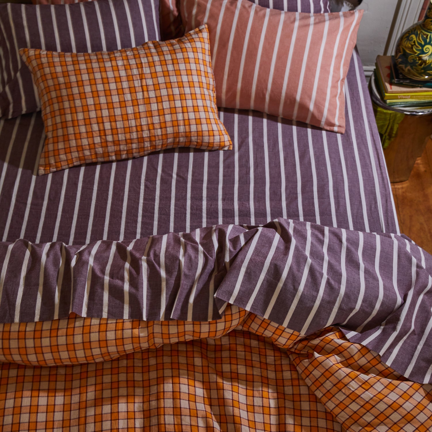 Premium Abrielle Cotton Sheets - Soft & Breathable Mahogany Bed Sheets for Ultimate Comfort | Perfect for Master Bedroom, Guest Room & Dorm Use