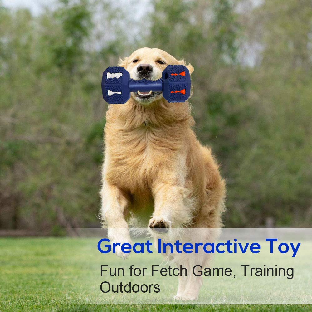**Upgrade Mango Dumbbell Dog Toys for Aggressive Chewers – Durable Natural Rubber Chew Toy for Large & Medium Dogs – Interactive Dog Toy for Boredom Relief & Mental Stimulation – Perfect for Playtime, Training & Teething Relief**