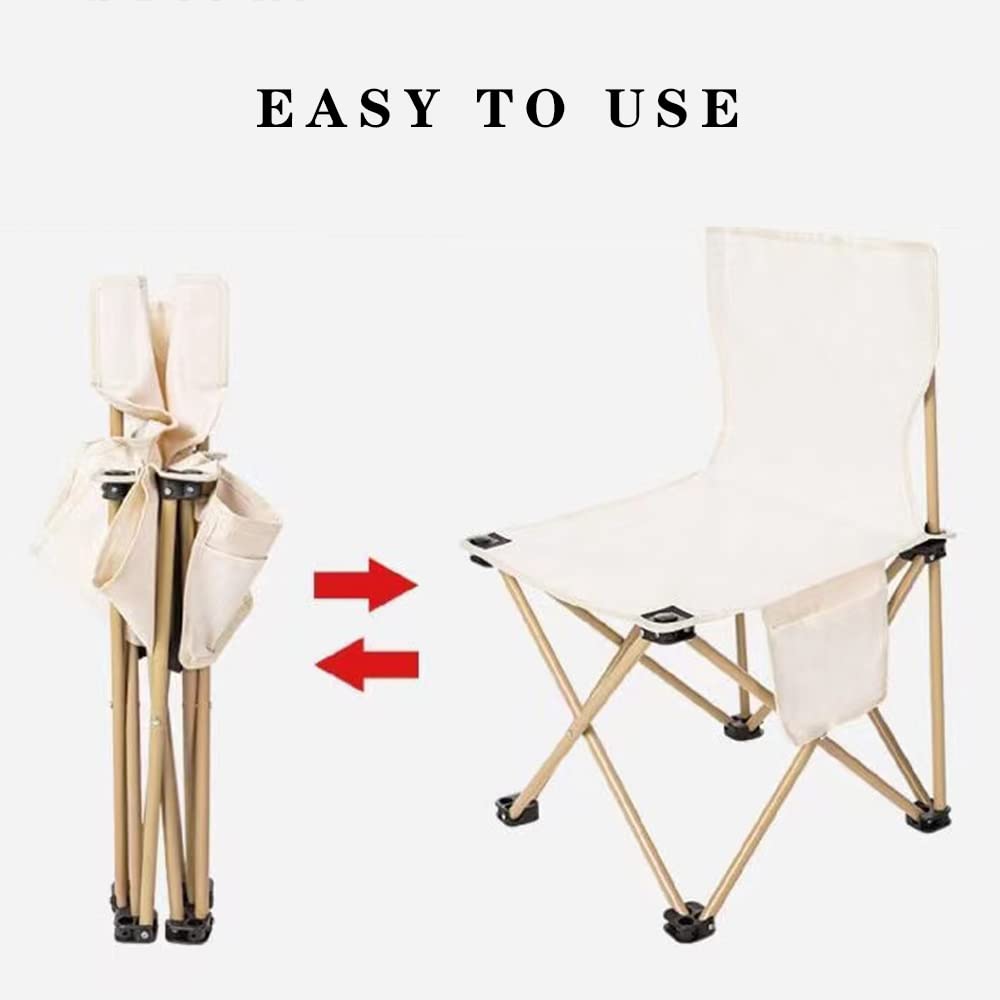 Best Foldable Camping Chair with Cup Holder & Side Pocket - Portable Lightweight Outdoor Chair for Camping, Beach, Fishing, Picnics & Backyard Relaxation