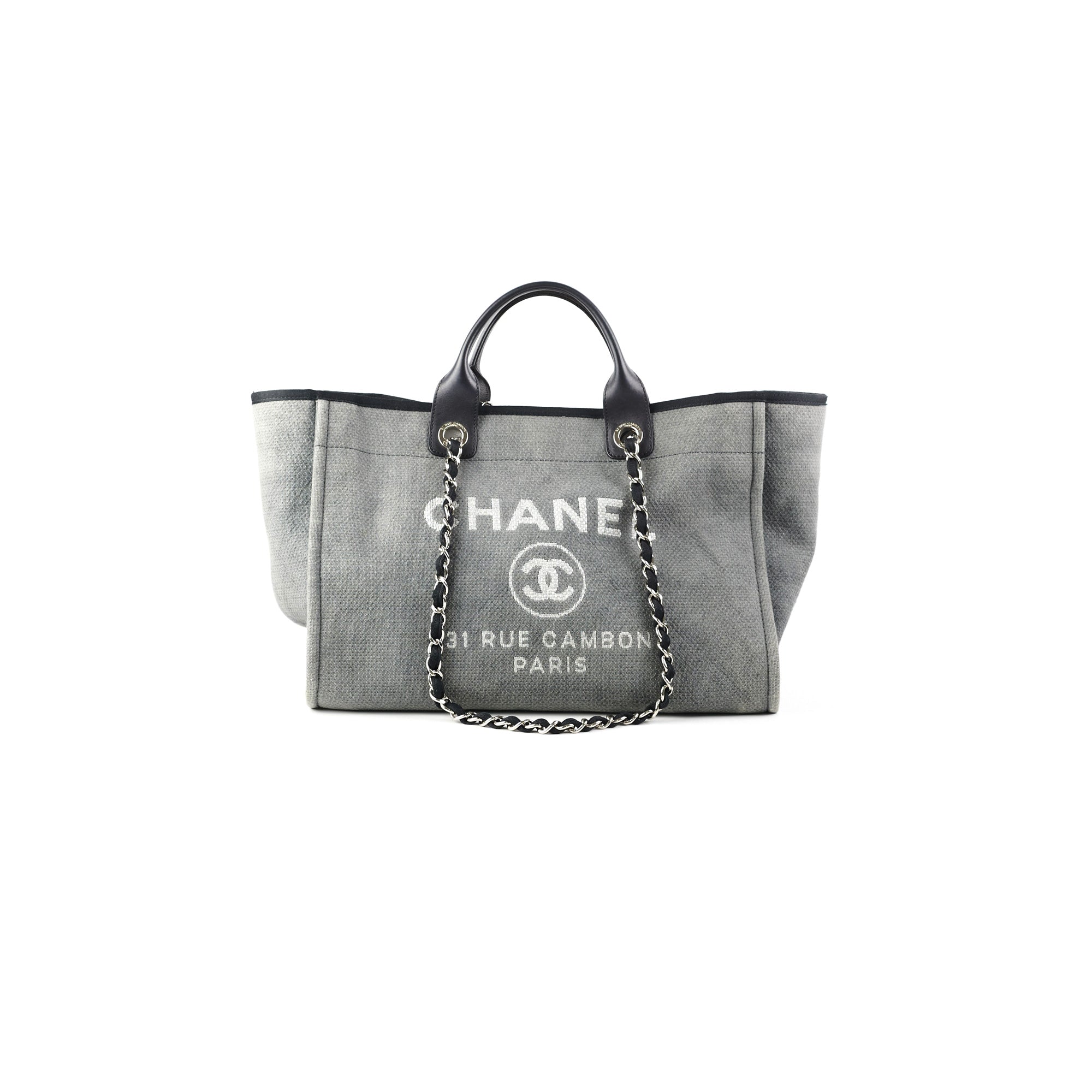 Chanel Medium Deauville Tote Bag in Grey - Luxury Designer Handbag for Women, Perfect for Work, Travel & Everyday Use