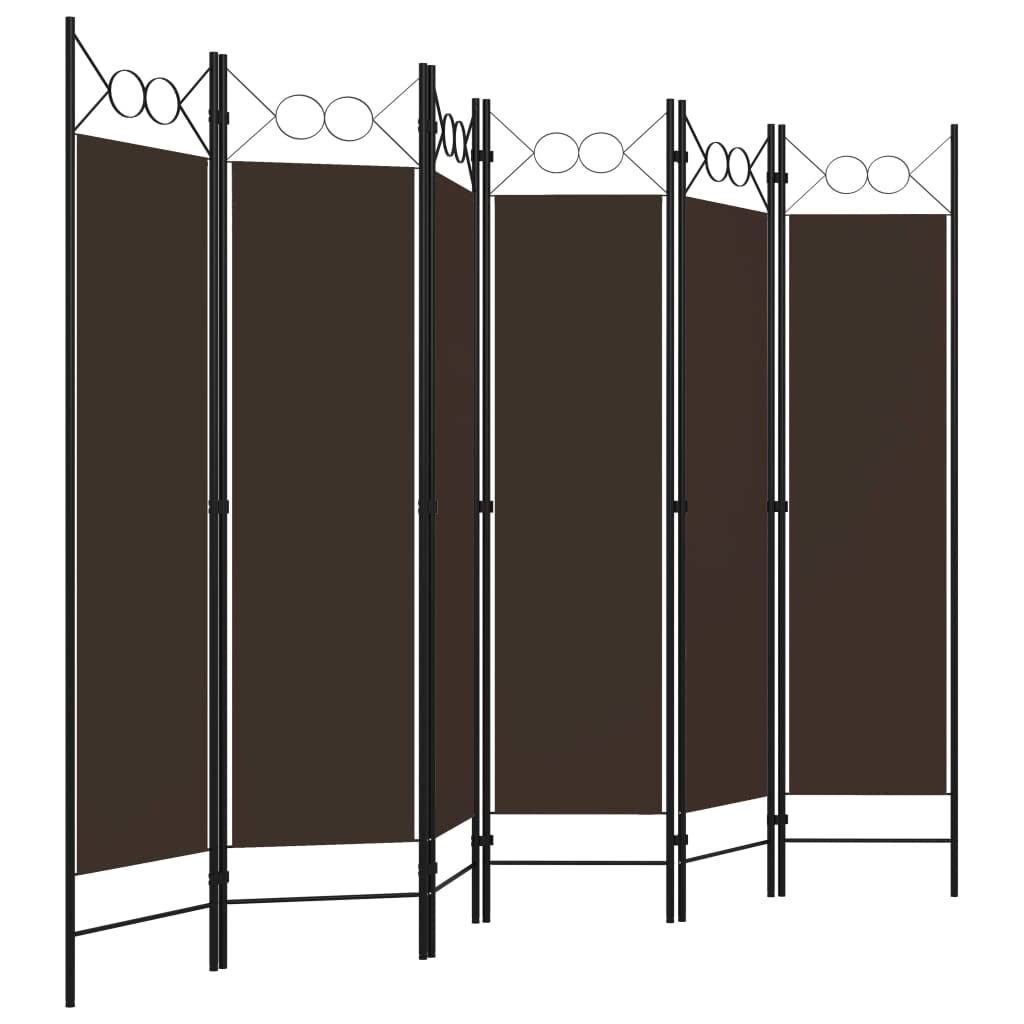 6-Panel Wooden Room Divider Screen - 94.5